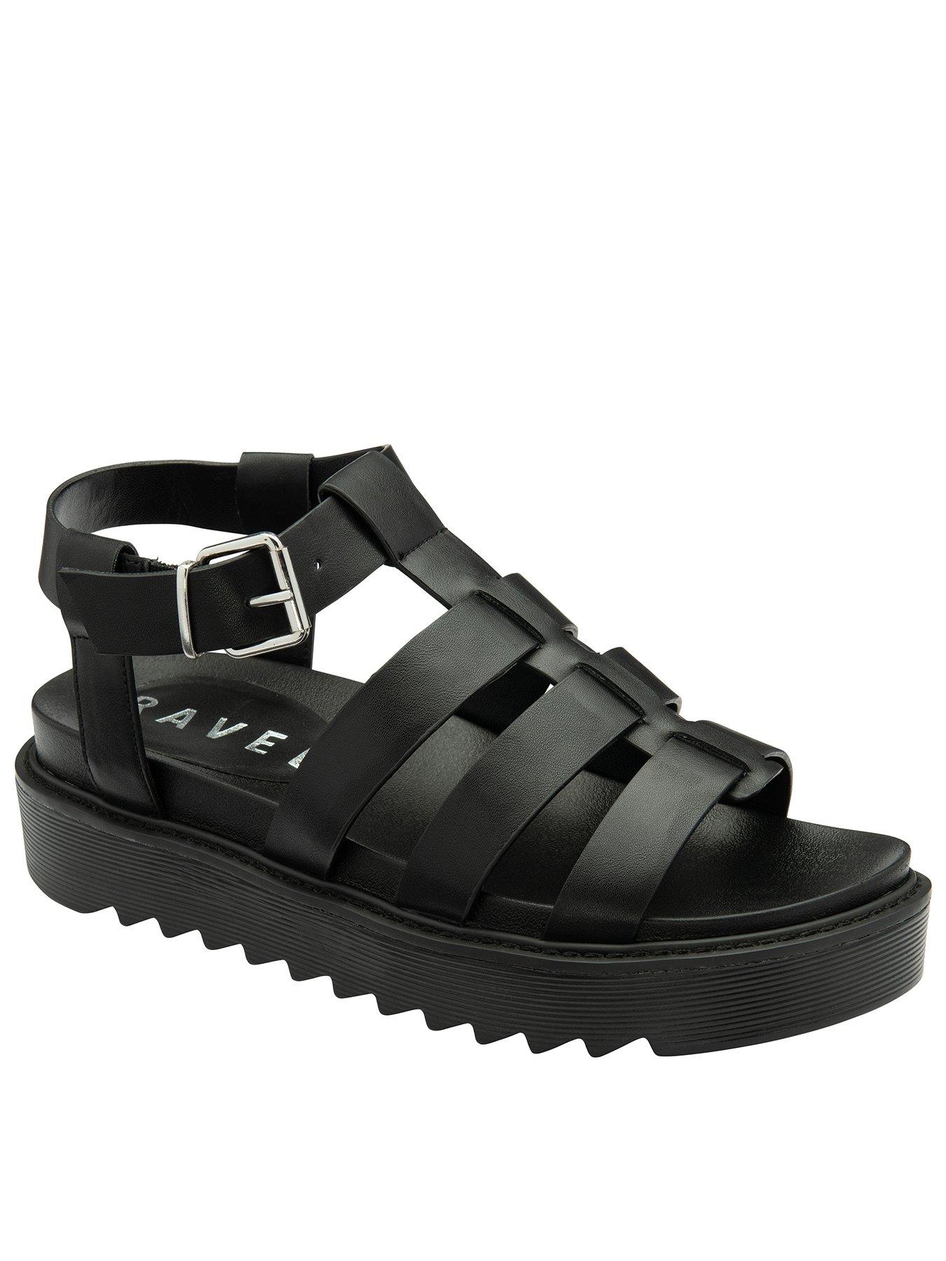 ravel-oakley-gladiator-flatform-wedged-sandals-black