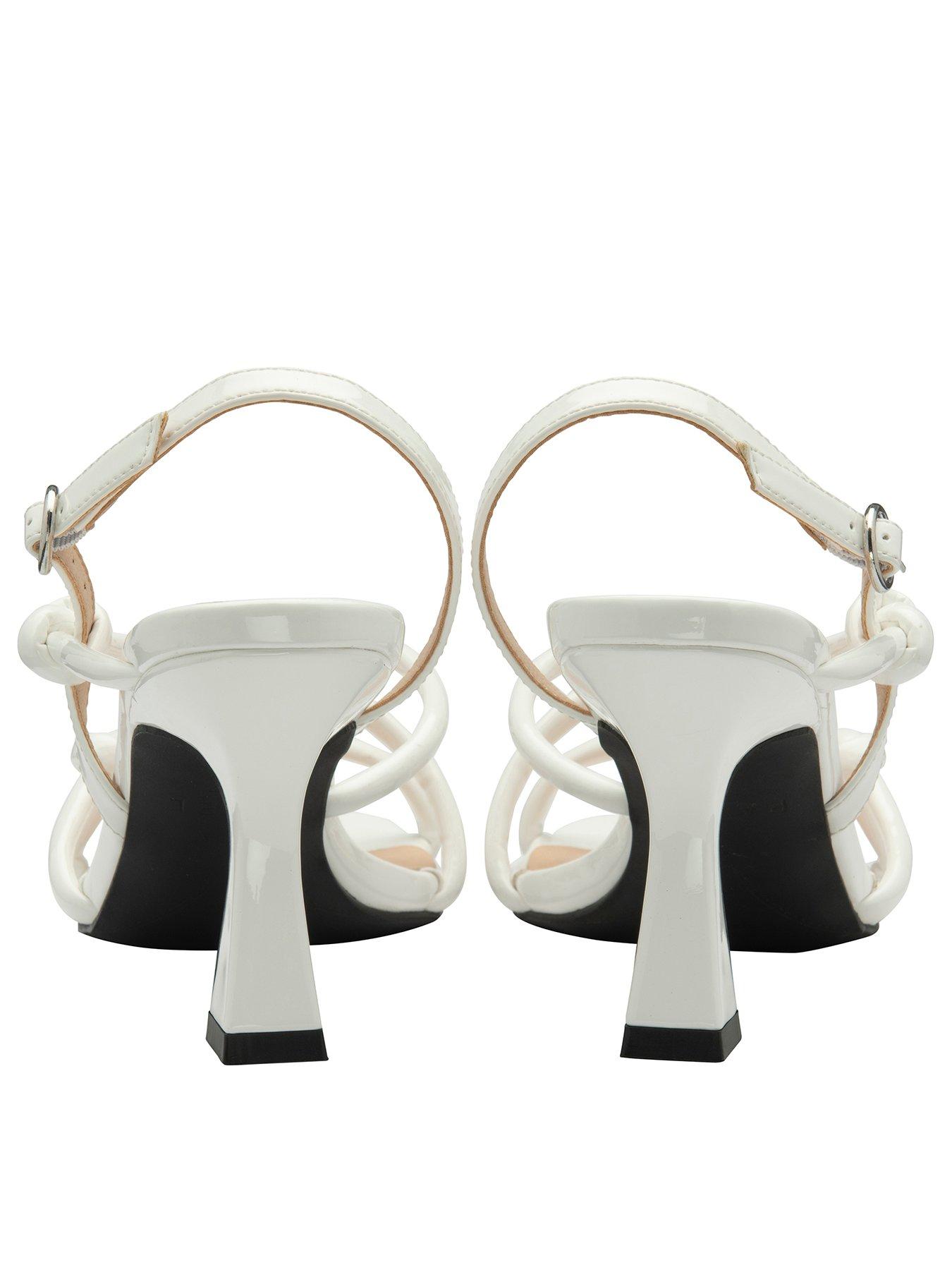  image of ravel-patna-knotted-strappy-heeled-sandals-white