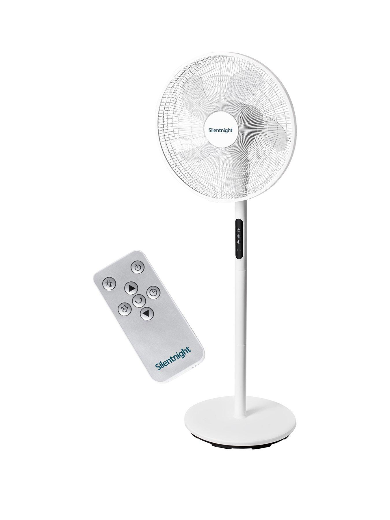 Image 1 of 8 of Silentnight Home Electrics Airmax 1800 Oscillating Pedestal&nbsp;Fan - White LED Display