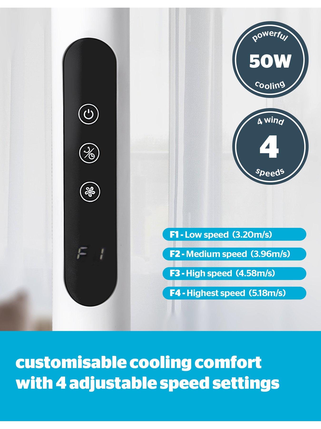 Image 3 of 8 of Silentnight Home Electrics Airmax 1800 Oscillating Pedestal&nbsp;Fan - White LED Display