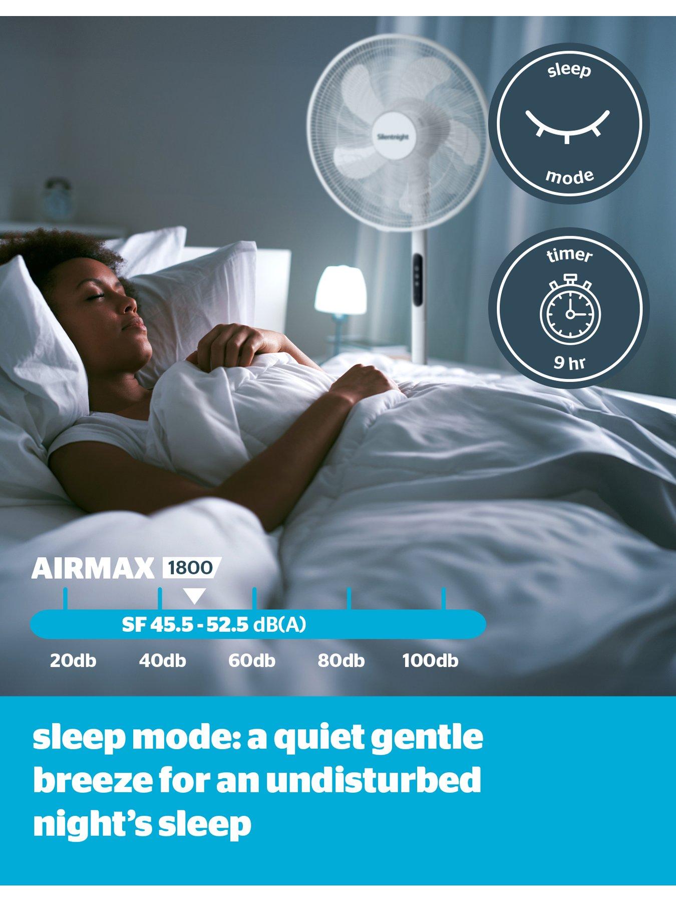  image of silentnight-home-electrics-airmax-1800-oscillating-stand-fan-white-led-display
