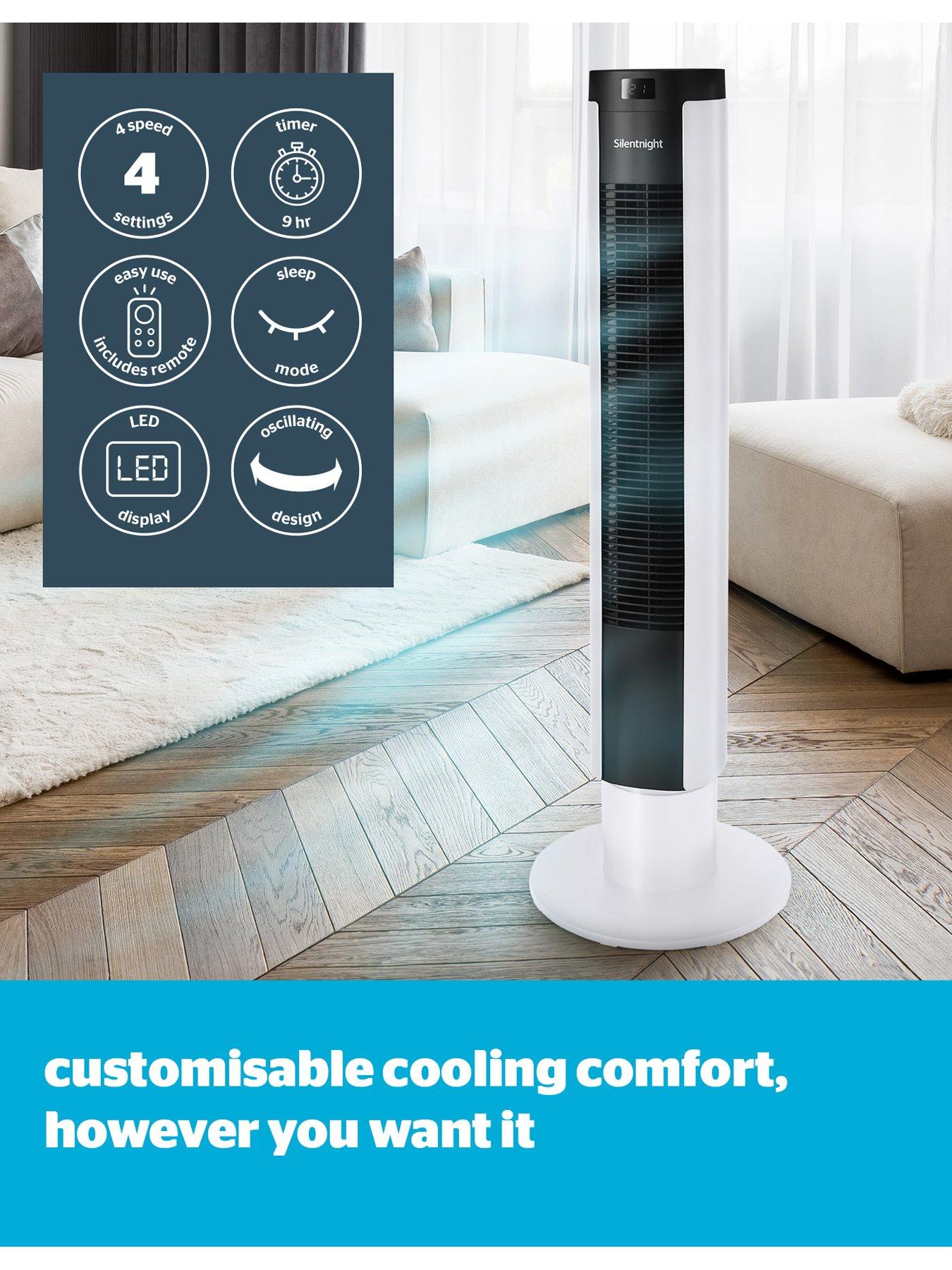 Silentnight Home Electrics Airmax 3400 Oscillating Tower Fan Digital