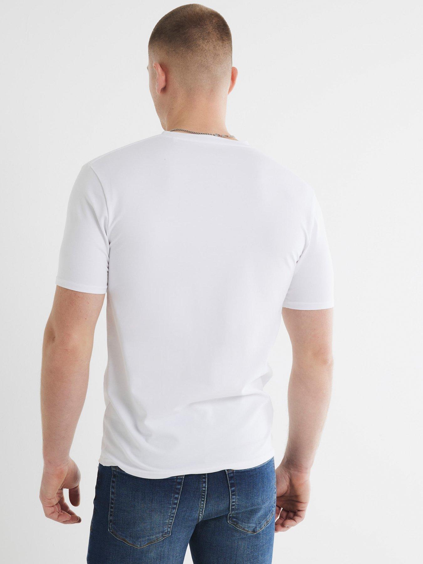  image of river-island-short-sleeve-muscle-t-shirt-white