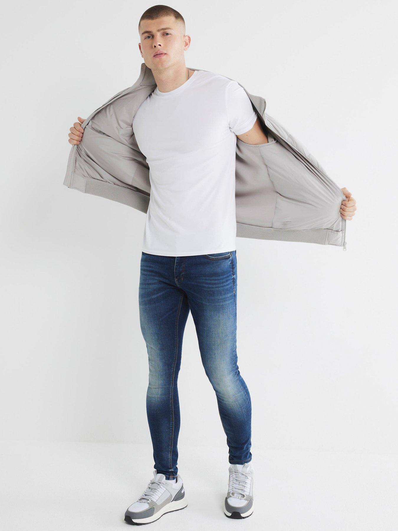  image of river-island-short-sleeve-muscle-t-shirt-white
