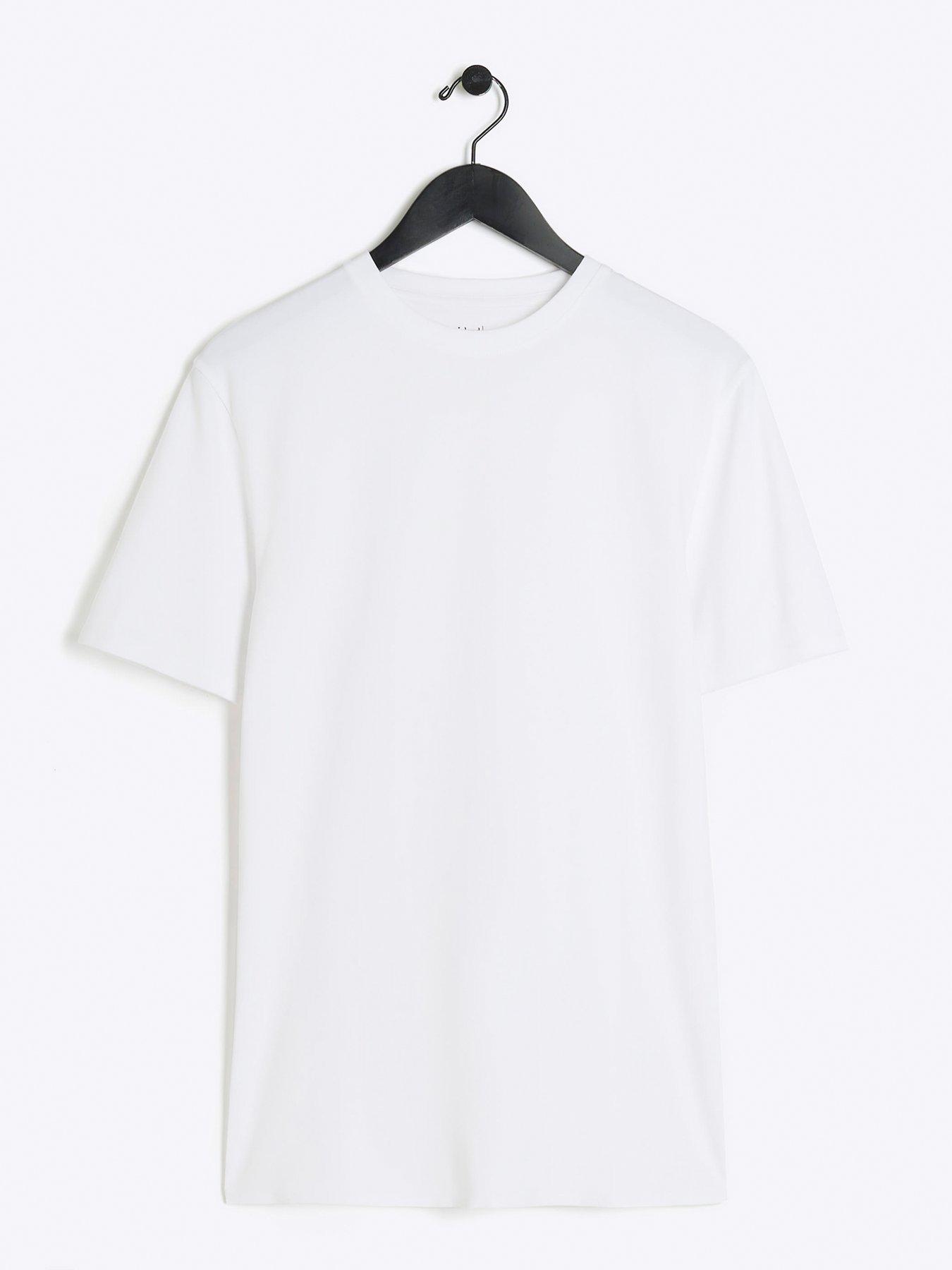  image of river-island-short-sleeve-muscle-t-shirt-white
