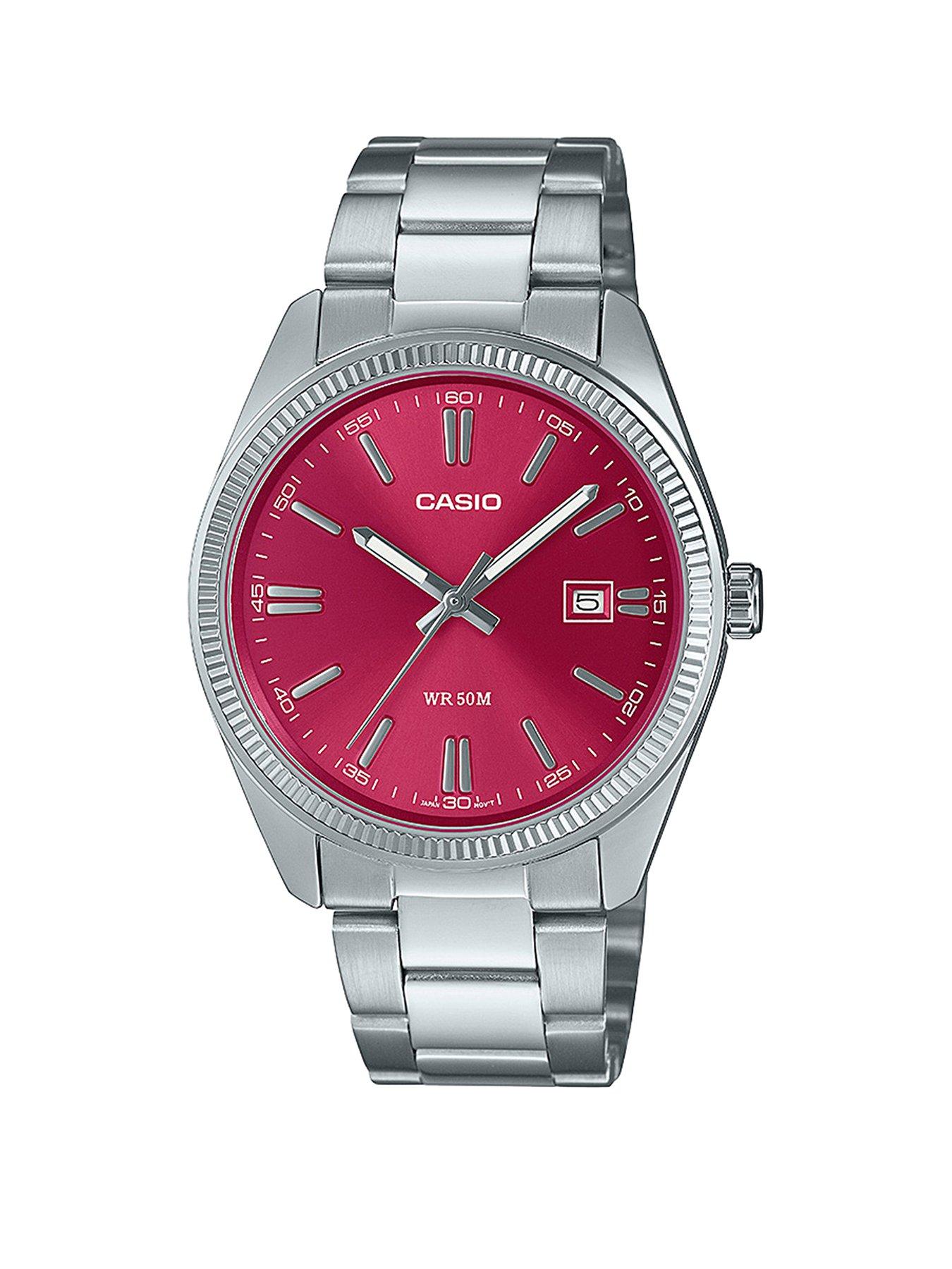 casio-mtp-1302pd-4avef-stainless-steel-red-dial-bracelet-watch
