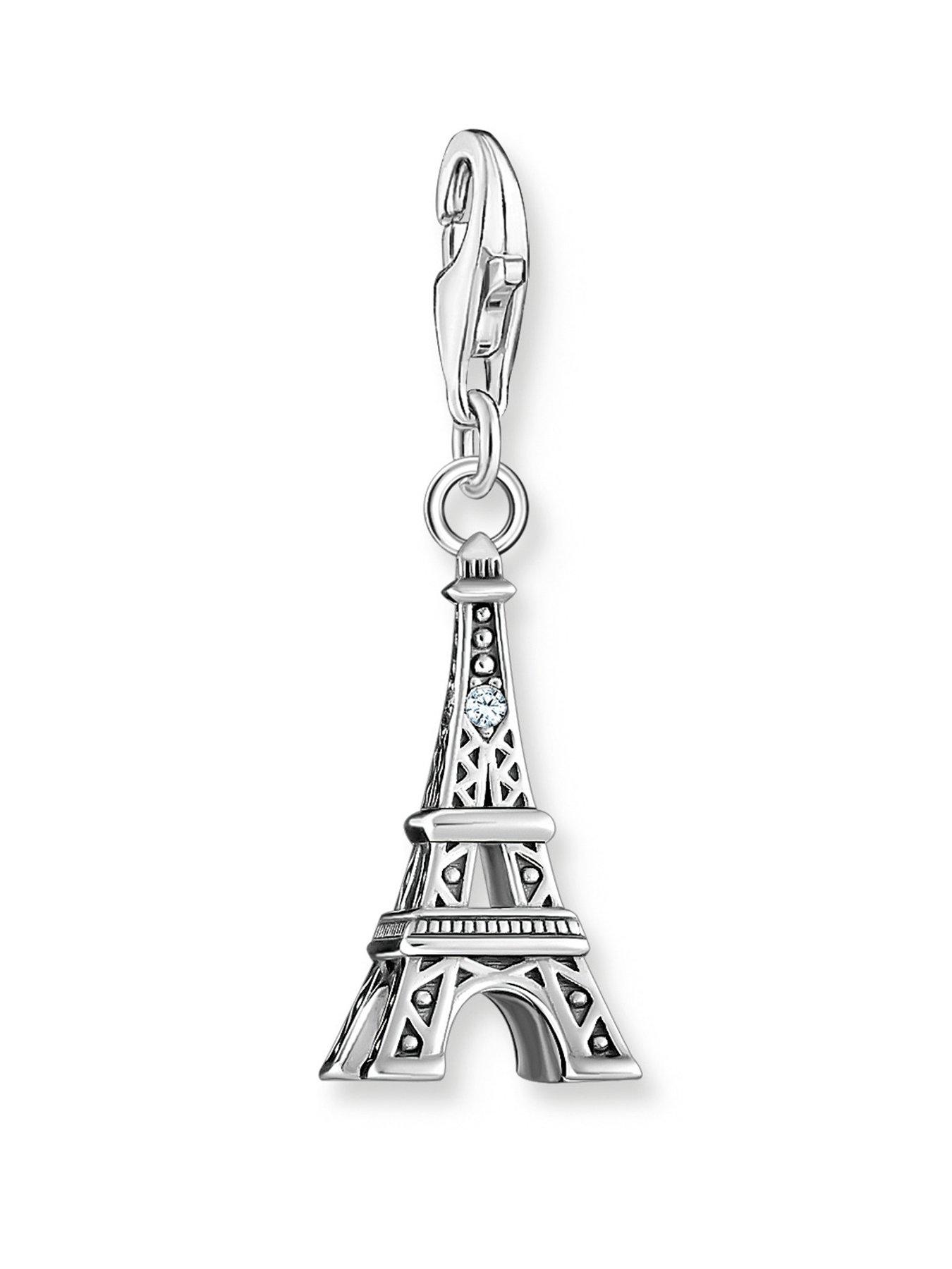 thomas-sabo-eiffel-tower-charm-3d-iconic-design-rich-detail-cut-outs-engraved-lines-white-zirconia-beacon-mix-with-charm-club-pieces