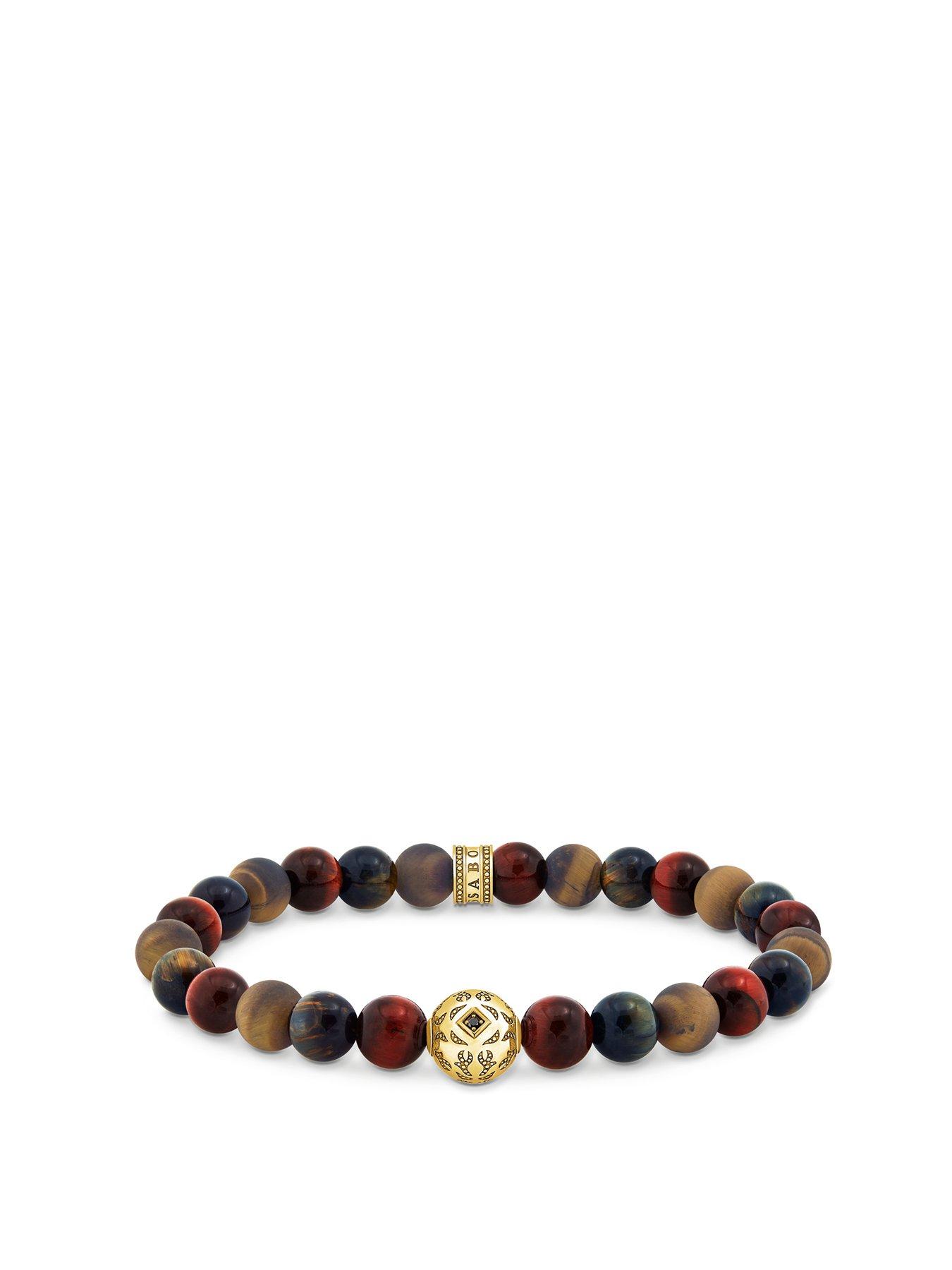 Image 1 of 3 of Thomas Sabo Tiger's Eye Bead Bracelet