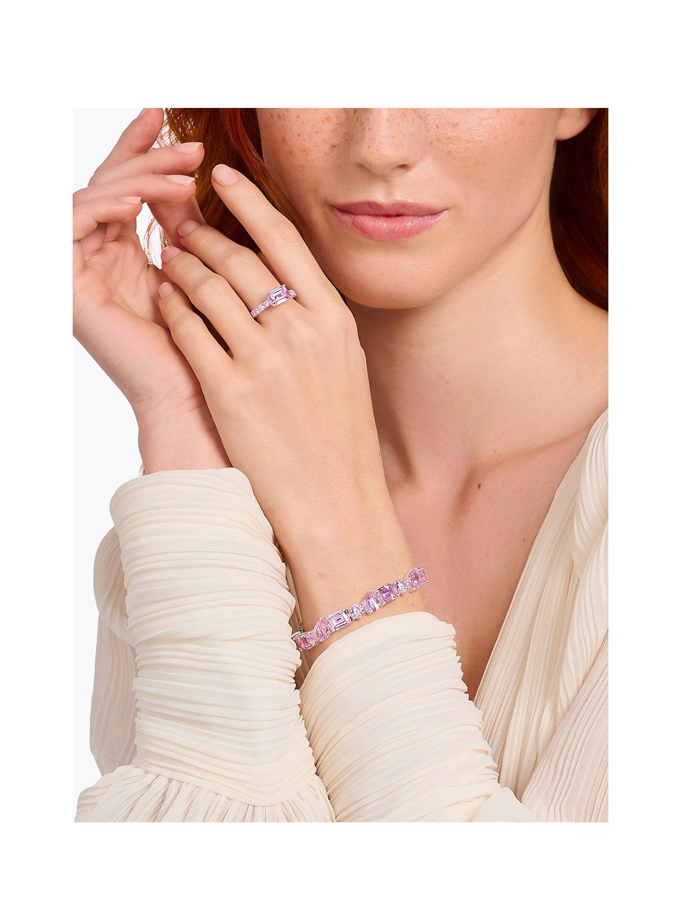 Image 2 of 3 of Thomas Sabo Heritage Glam Pink Solitaire Ring: 925 Silver and Pink Zirconia