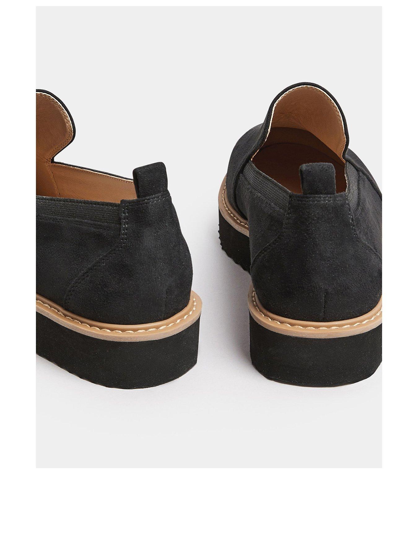 Image 3 of 4 of Yours Extra Wide Fit Eva Wedge Slip On Loafer - Black