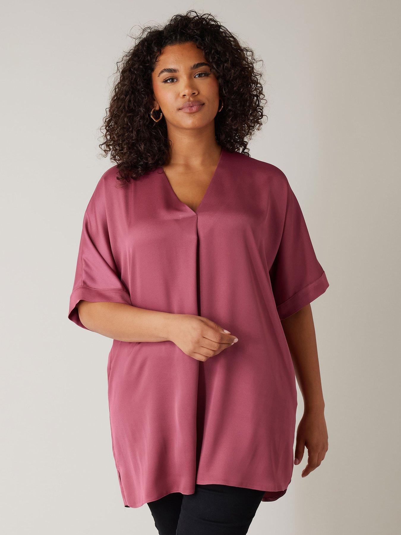 undefined V-neck Blouse - Dusky Pink