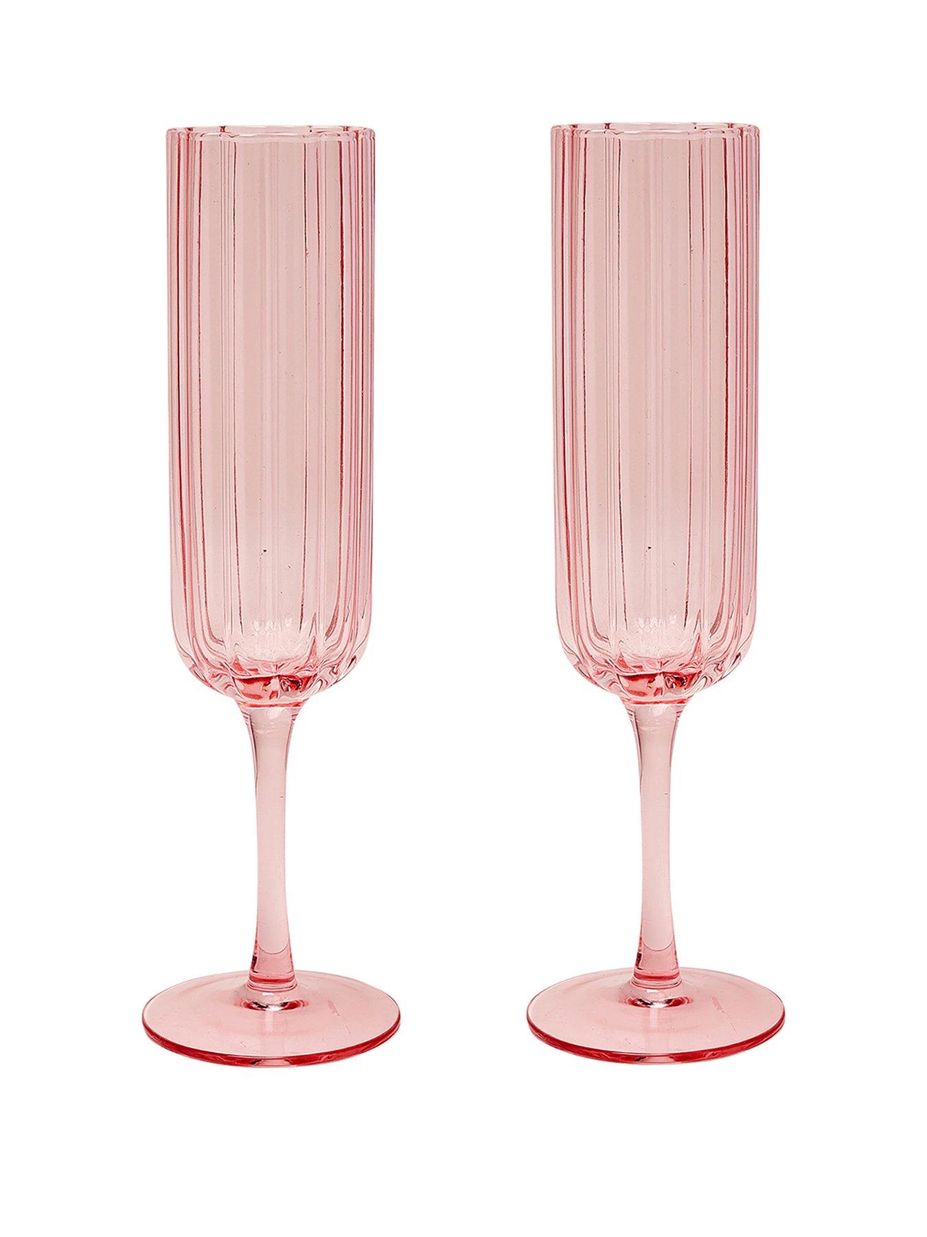 undefined Scalloped Champagne Flutes – Set of 2