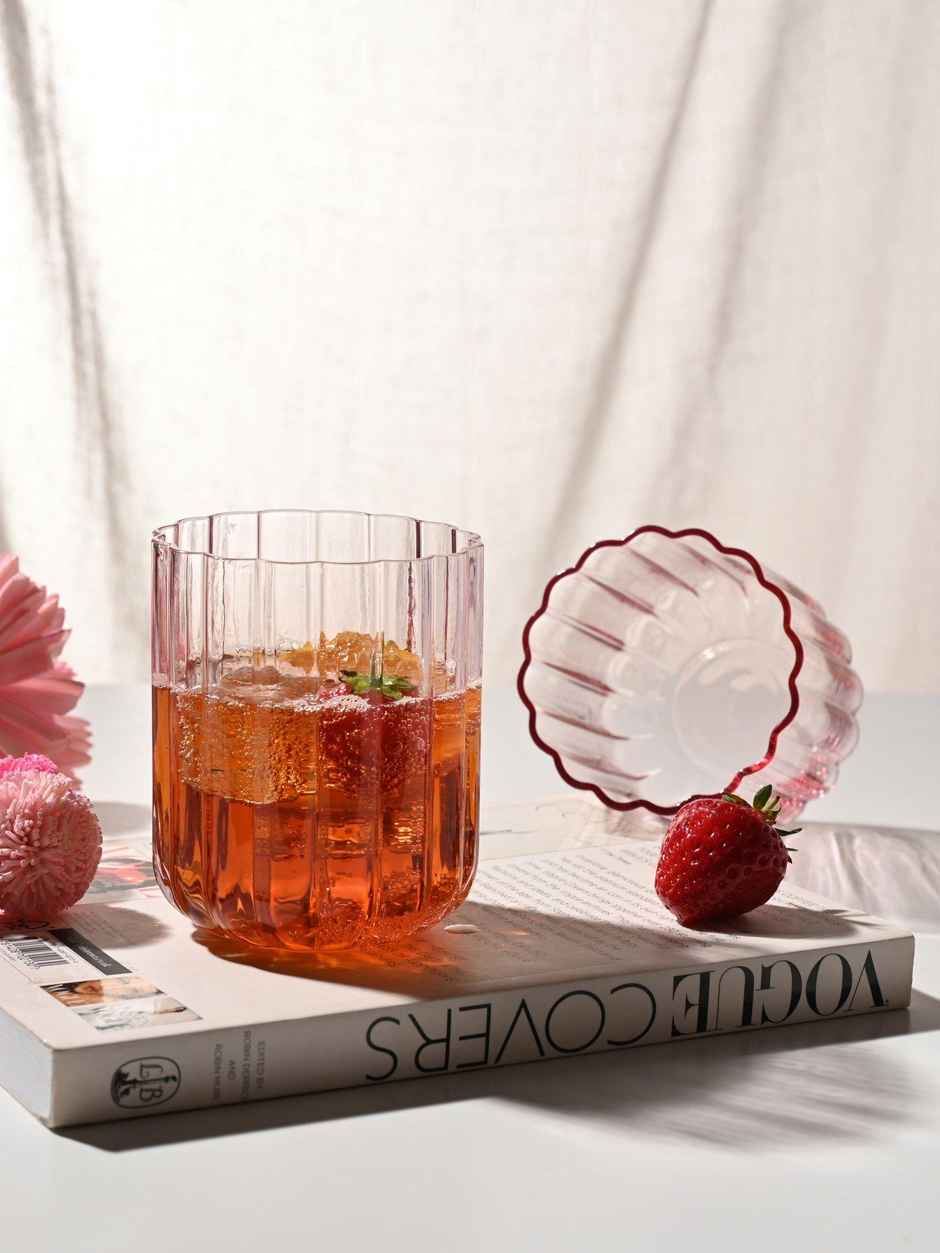 Hestia Scalloped Short Glass Tumblers – Set of 2