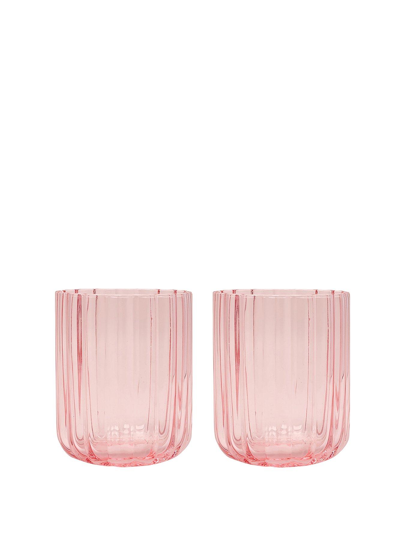 undefined Scalloped Short Glass Tumblers – Set of 2