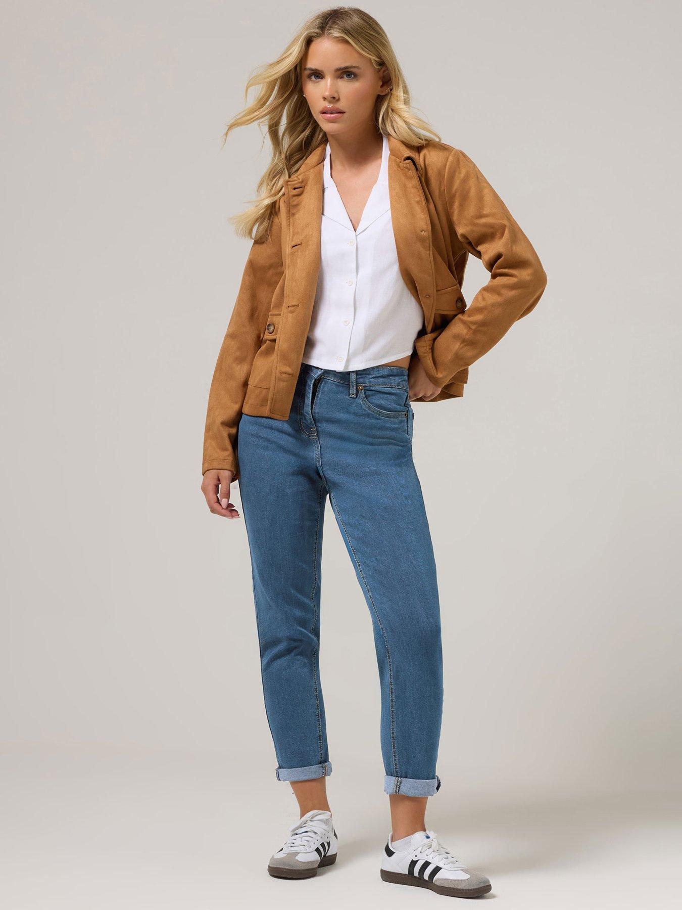 Image 1 of 4 of PixieGirl Petite Mid Mom Jean - Blue