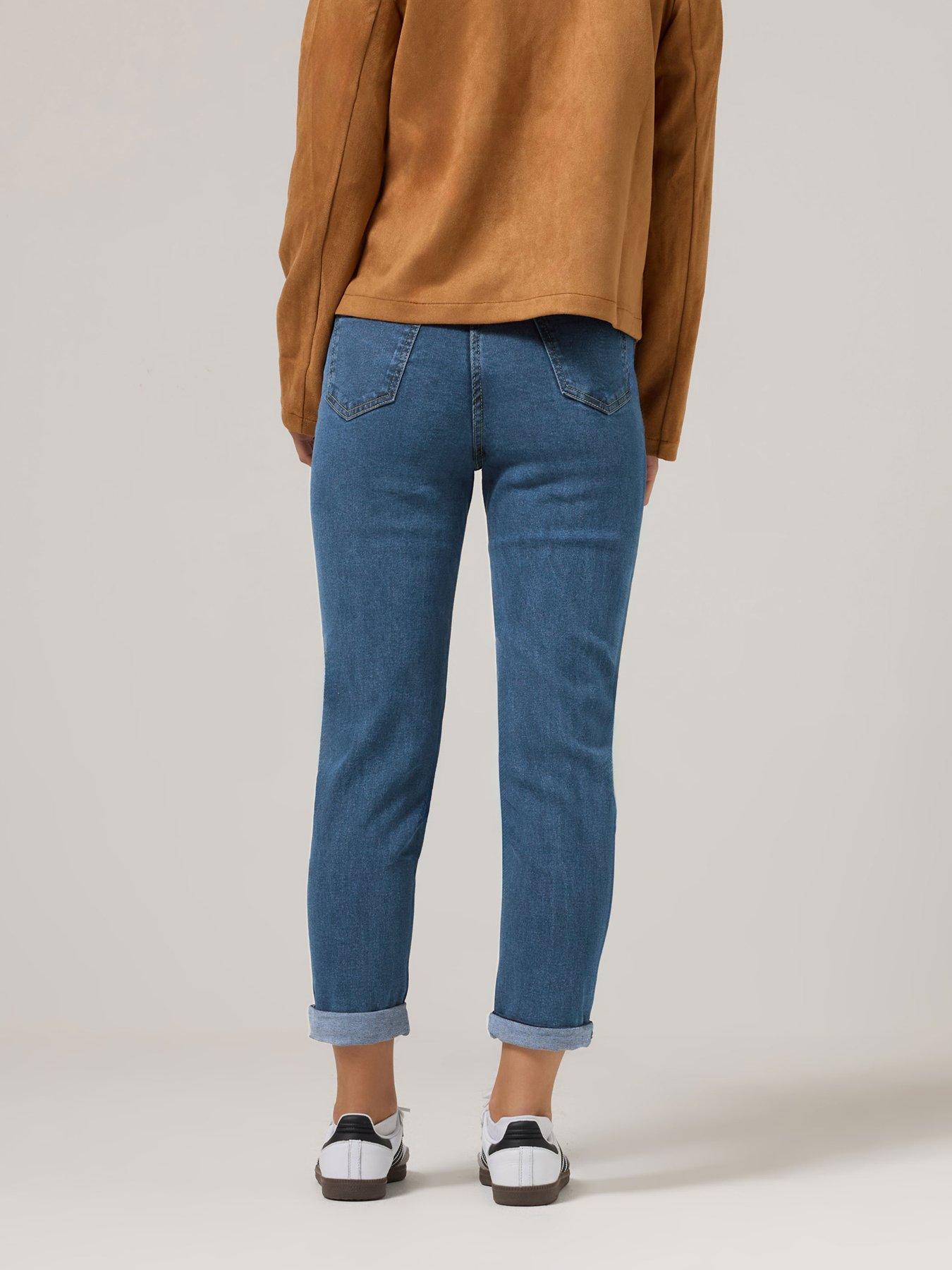 Image 2 of 4 of PixieGirl Petite Mid Mom Jean - Blue