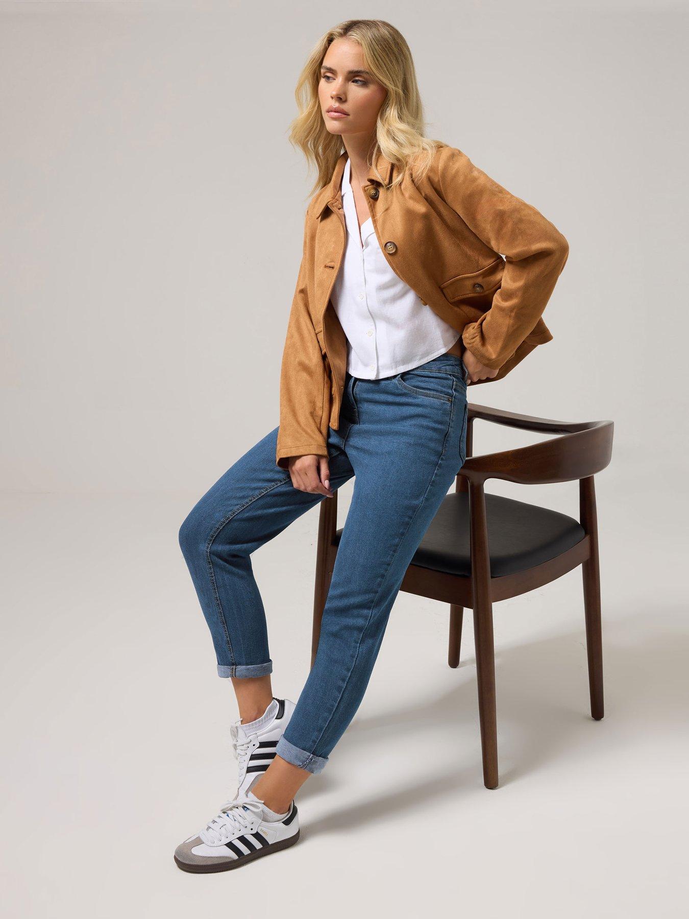 Image 3 of 4 of PixieGirl Petite Mid Mom Jean - Blue