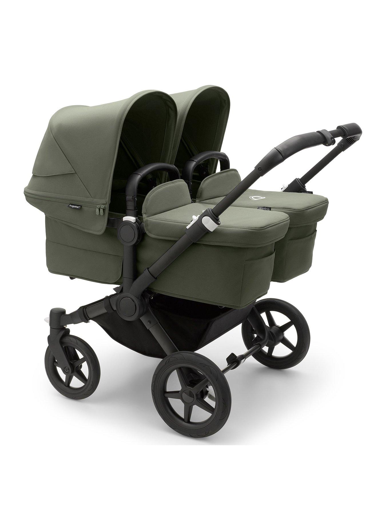  image of bugaboo-donkey-5-twin-complete-pushchair-blackforest-green-forest-green