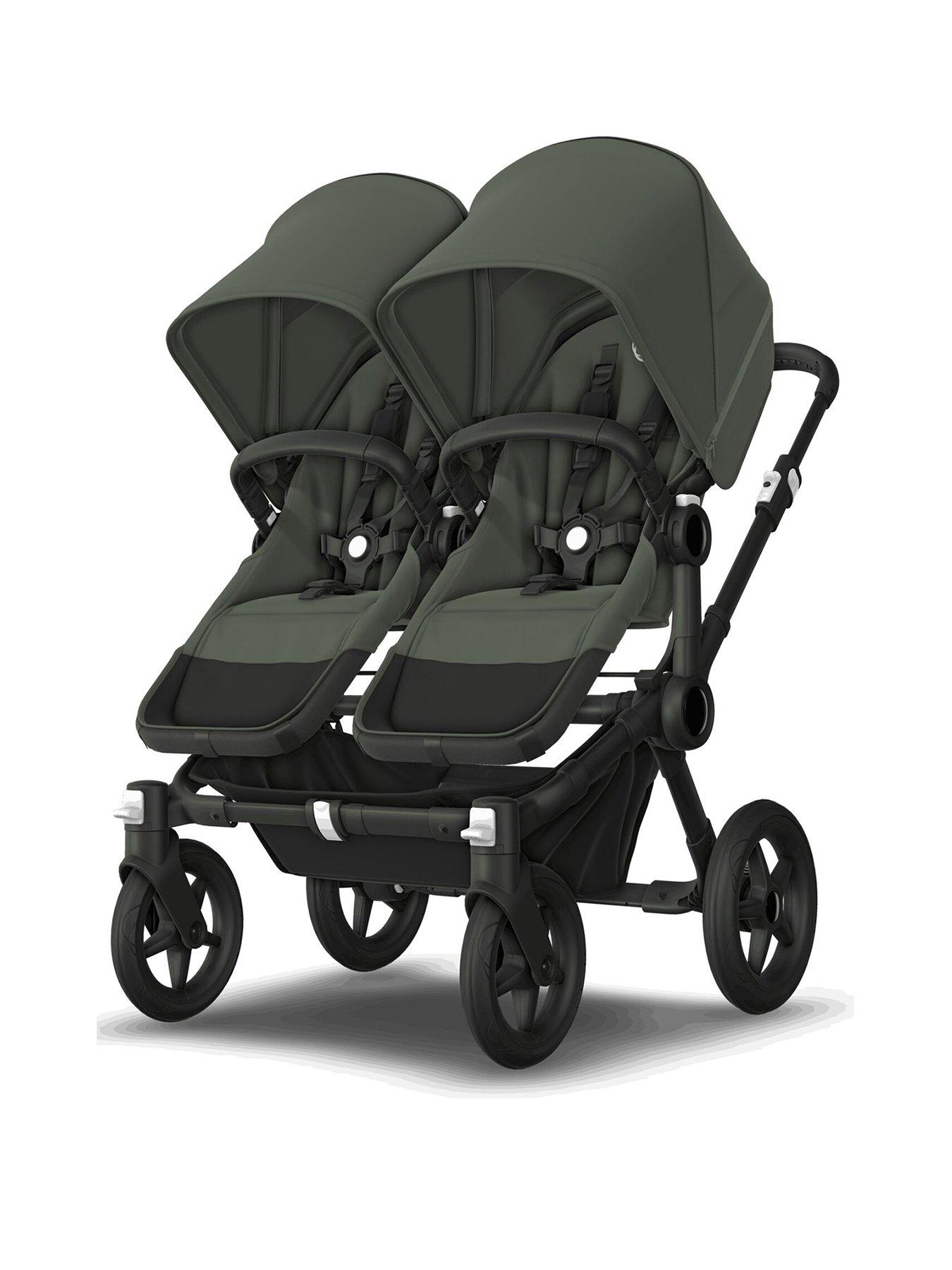  image of bugaboo-donkey-5-twin-complete-pushchair-blackforest-green-forest-green