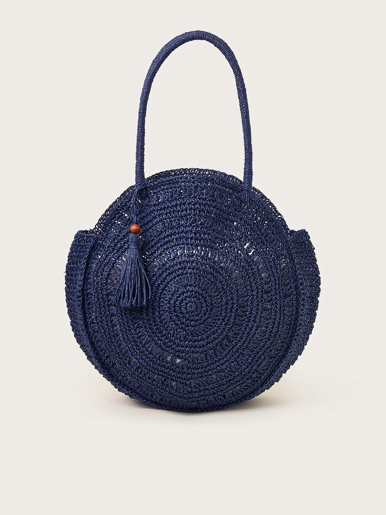 Round raffia bag online