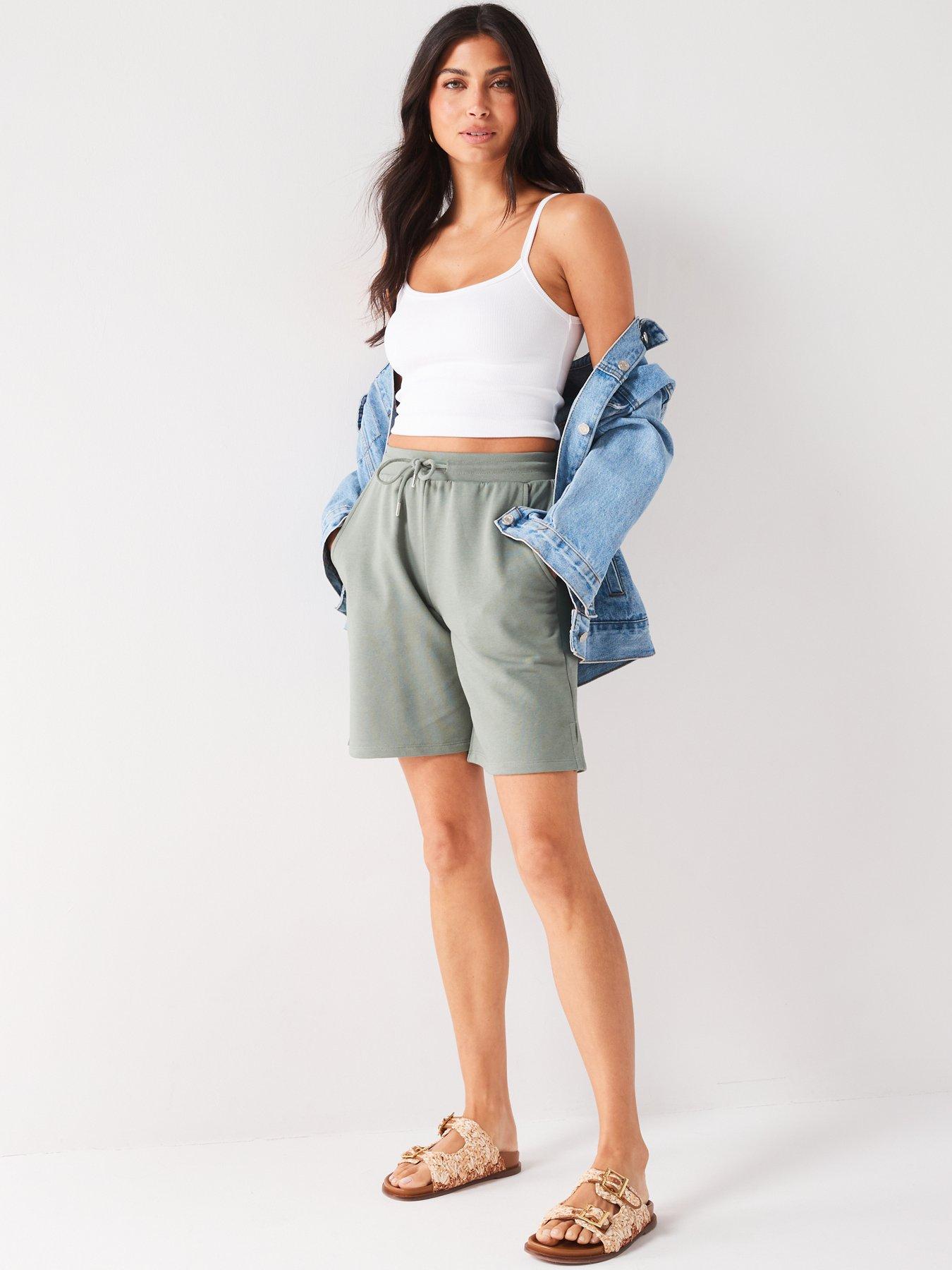 Image 4 of 6 of Everyday Longline Shorts - Khaki