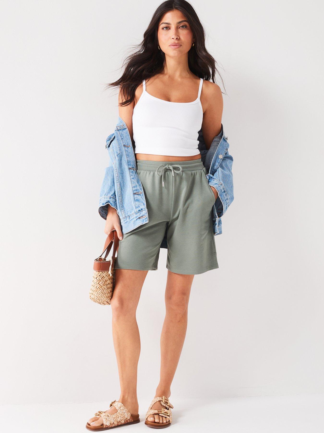 Image 6 of 6 of Everyday Longline Shorts - Khaki