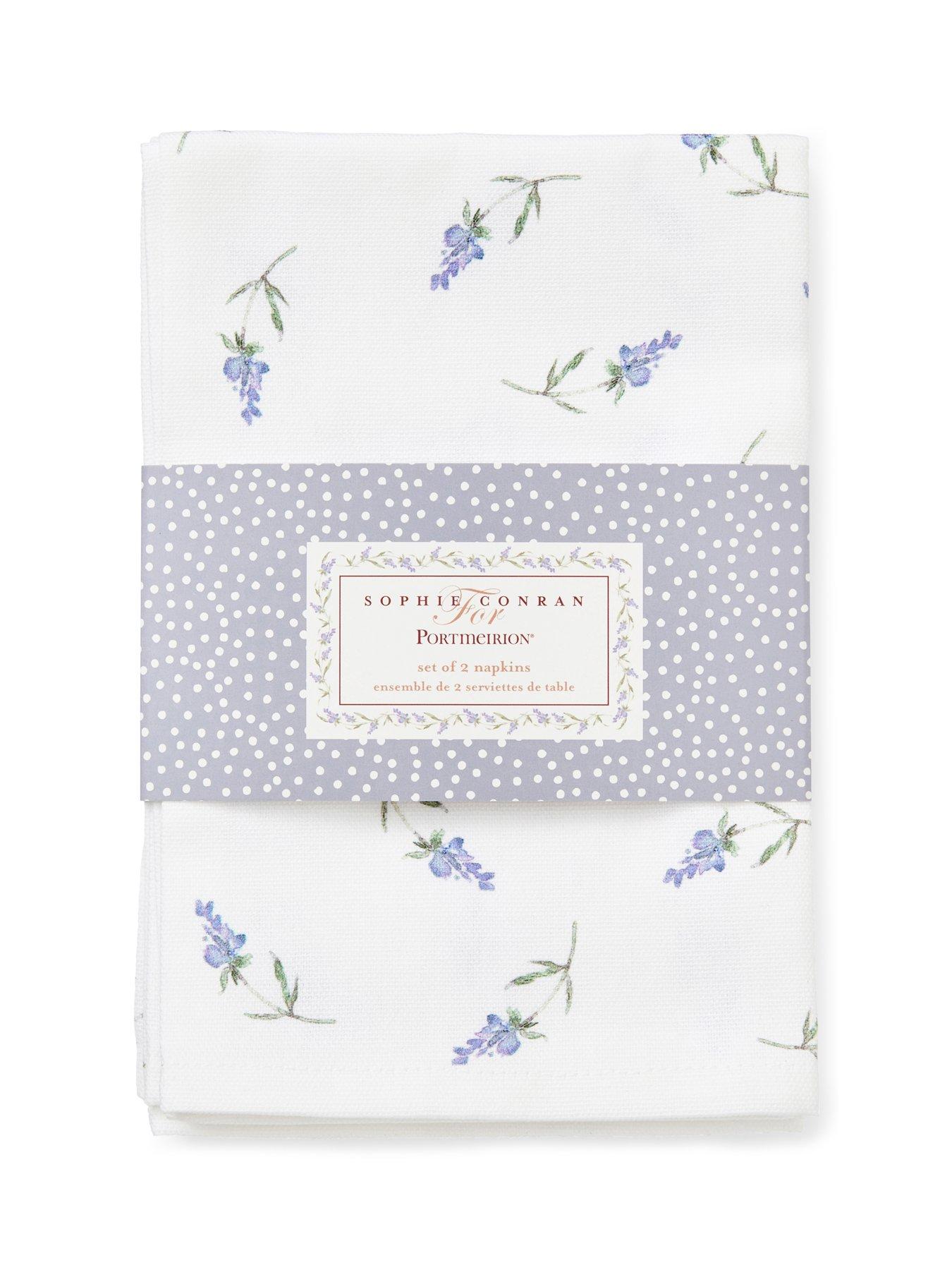  image of portmeirion-sophie-conran-for-portmeirion-lavandula-set-of-2-cotton-napkins