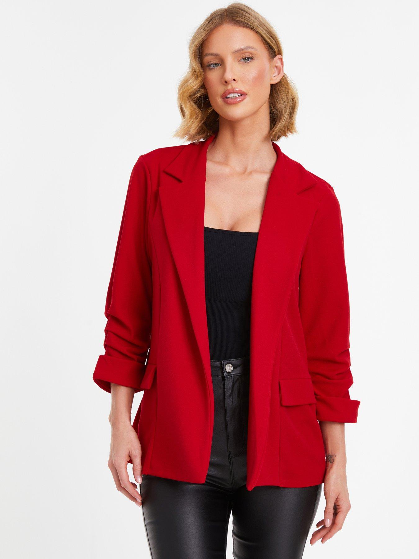 Ultimate Ruched Sleeve Blazer - Black