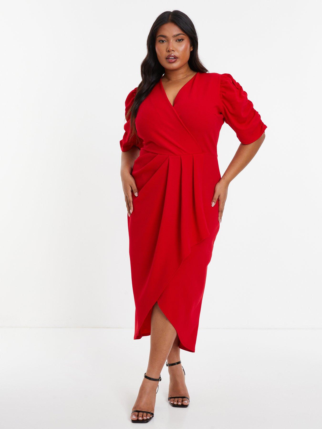 Curve red dress hotsell