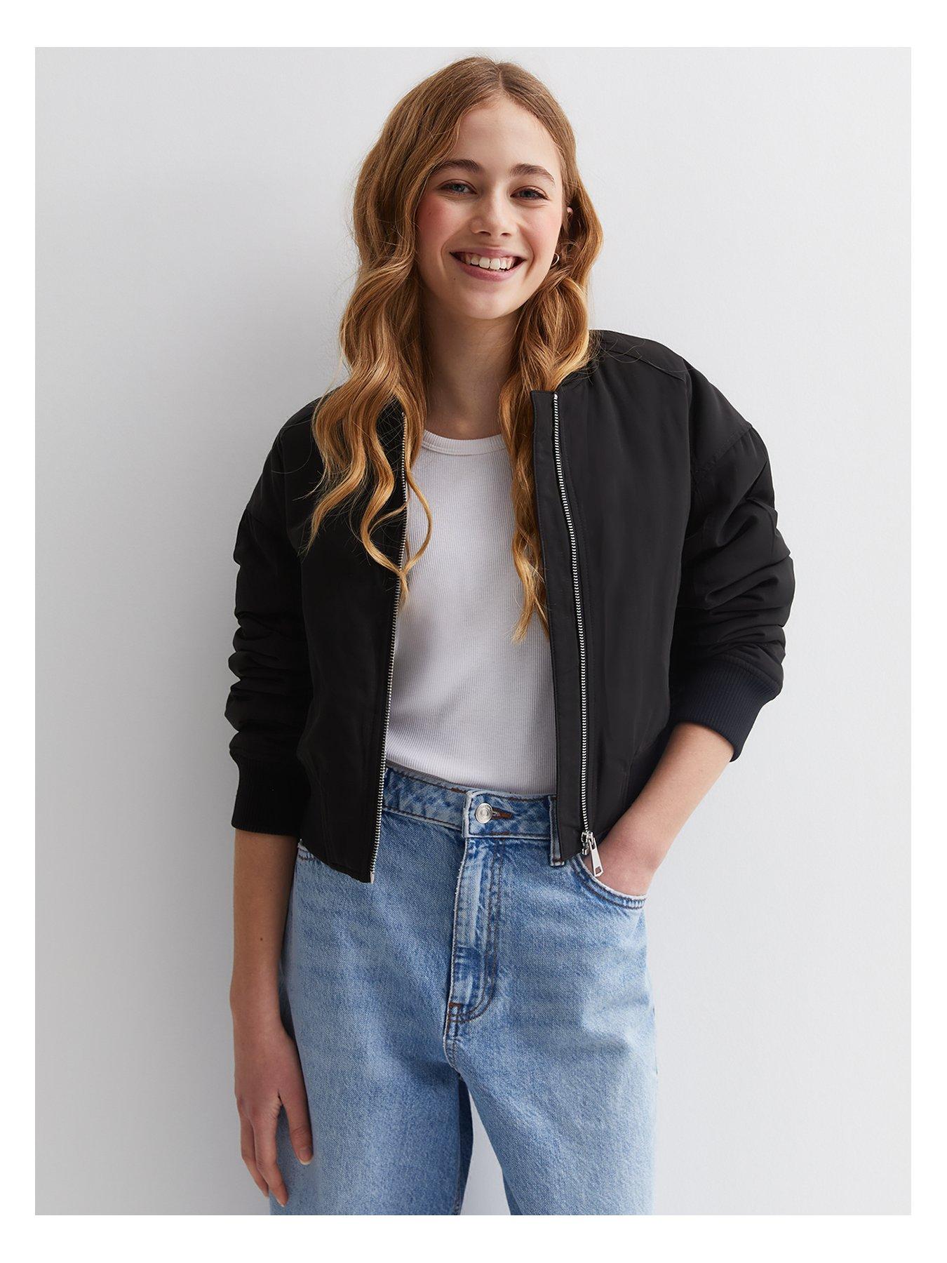 Girls padded bomber jacket online