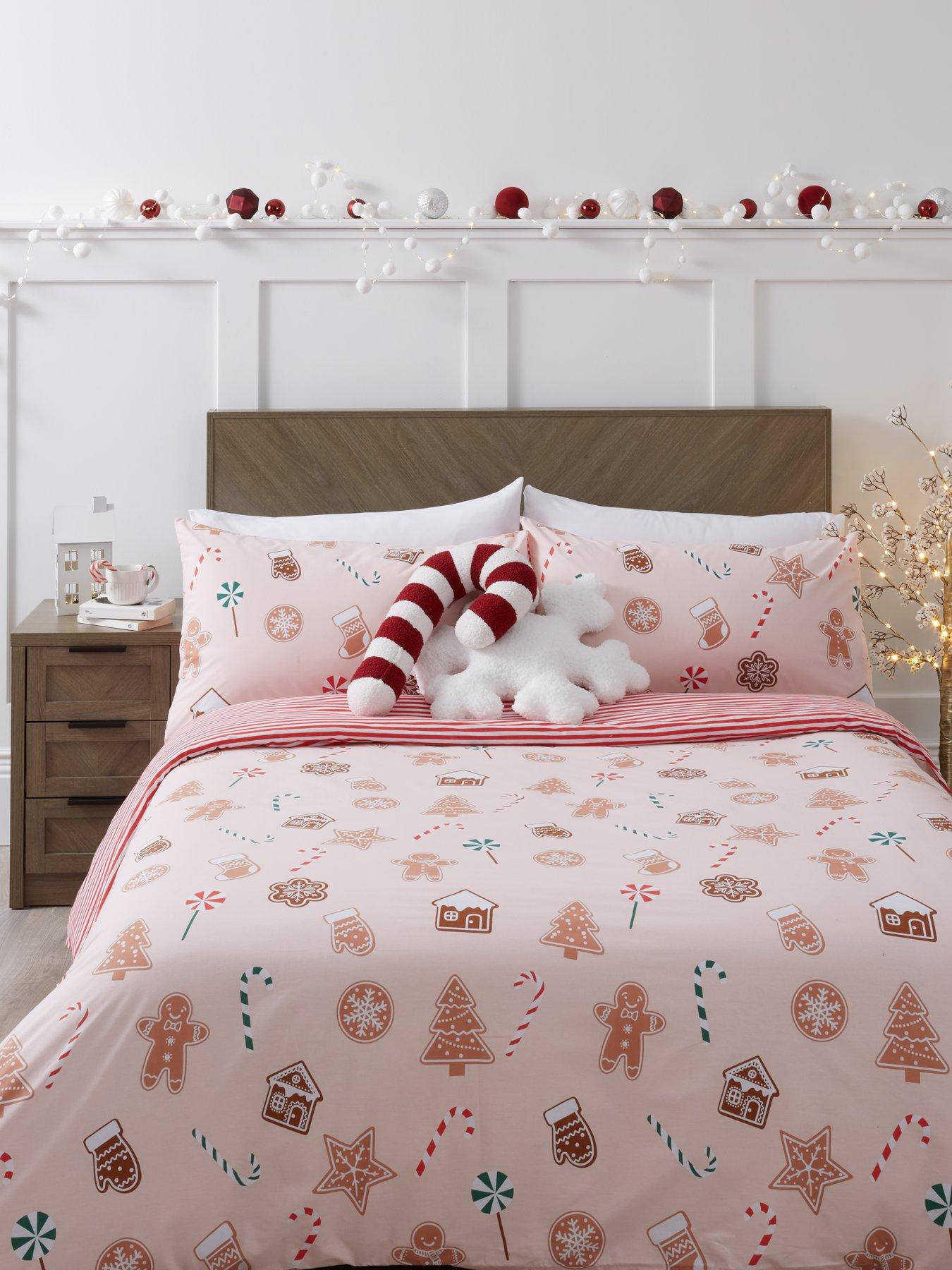  image of very-home-christmas-gingerbread-reversible-duvet-covernbspset