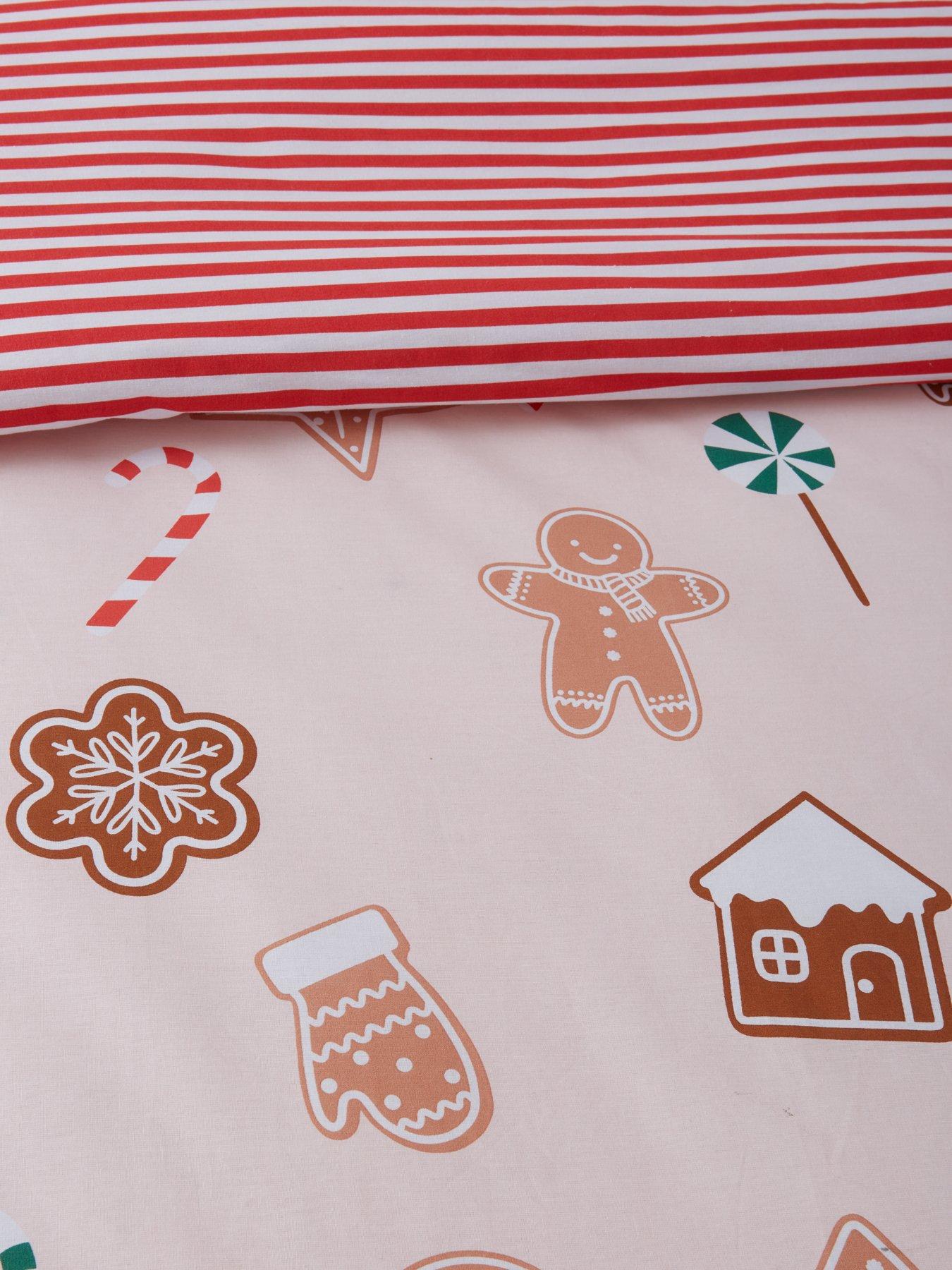  image of very-home-christmas-gingerbread-reversible-duvet-covernbspset
