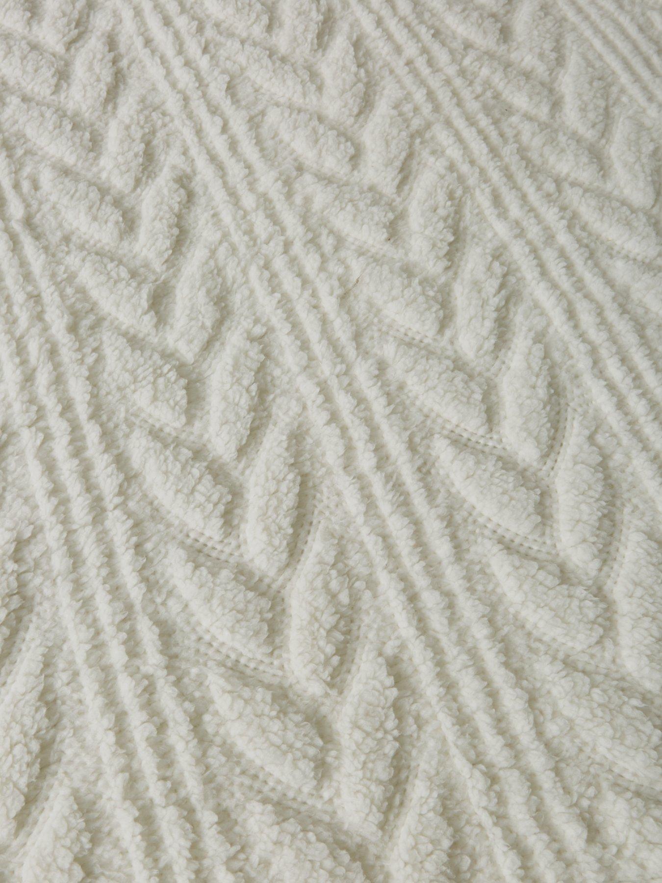  image of very-home-cosy-cable-knit-fleece-duvet-cover-set