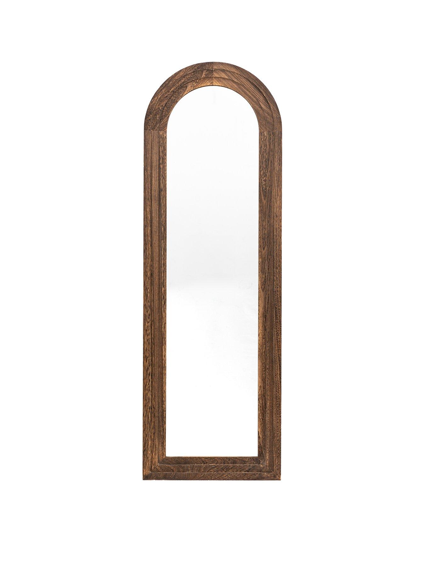  image of gallery-direct-beaufort-dark-wood-leaner-mirror