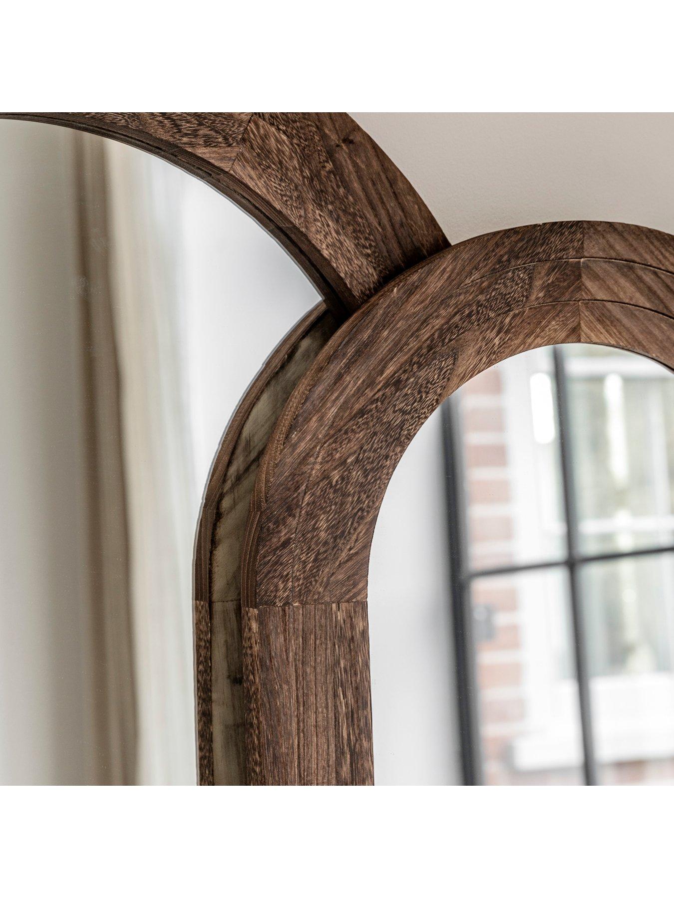  image of gallery-direct-beaufort-dark-wood-leaner-mirror