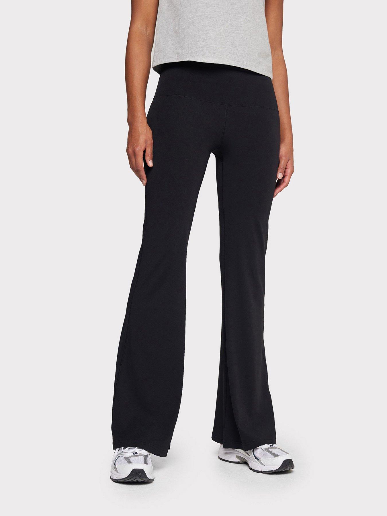 Image 1 of 5 of CHELSEA PEERS Soft + Stretch High-Rise Flared Leggings - Black