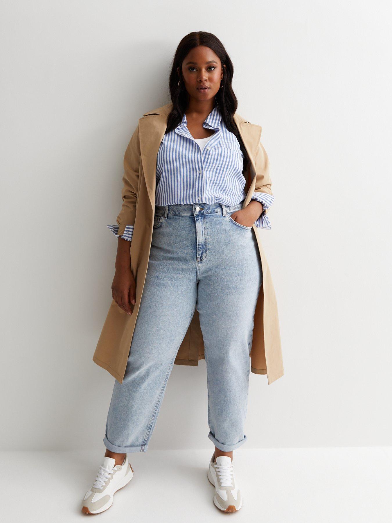 undefined Curves Blue High Waist Tori Mom Jeans