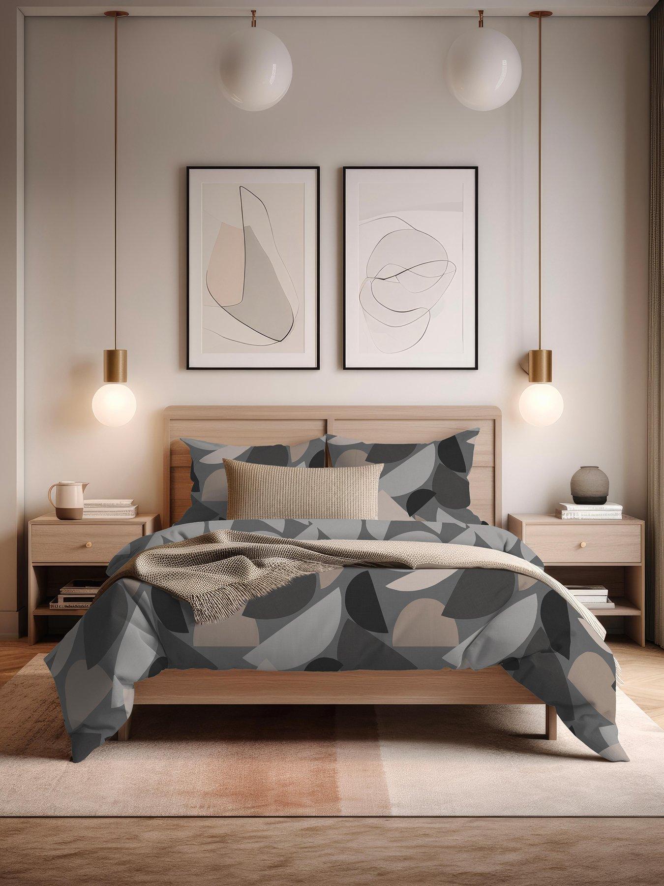 undefined Bodie Duvet Cover Set - Charcoal