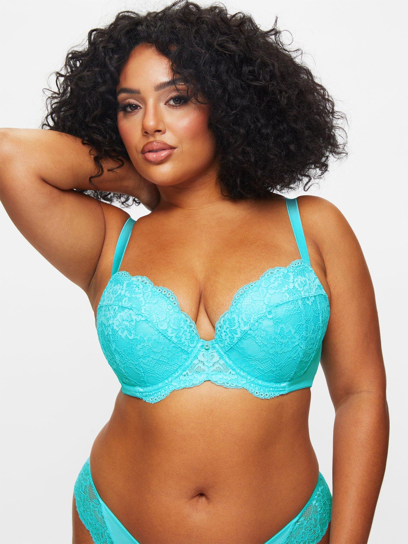 Ann Summers Galaxy Non Padded Plunge Bra - Navy - Sizes 32A - 36E - WAS  £28!