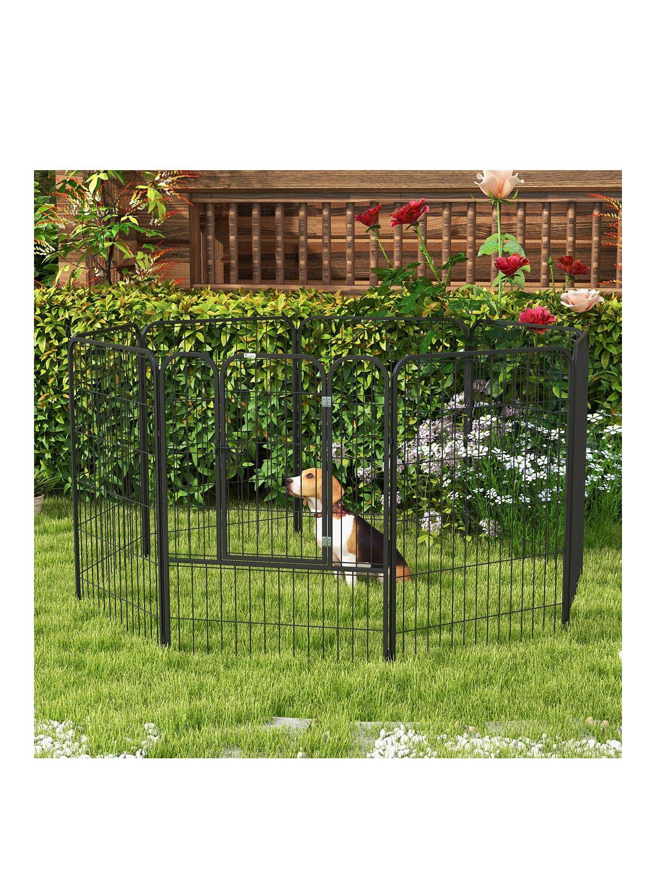 PawHut Heavy Duty 8 Panel Foldable Dog Play Pen 80 x 100 cm ...