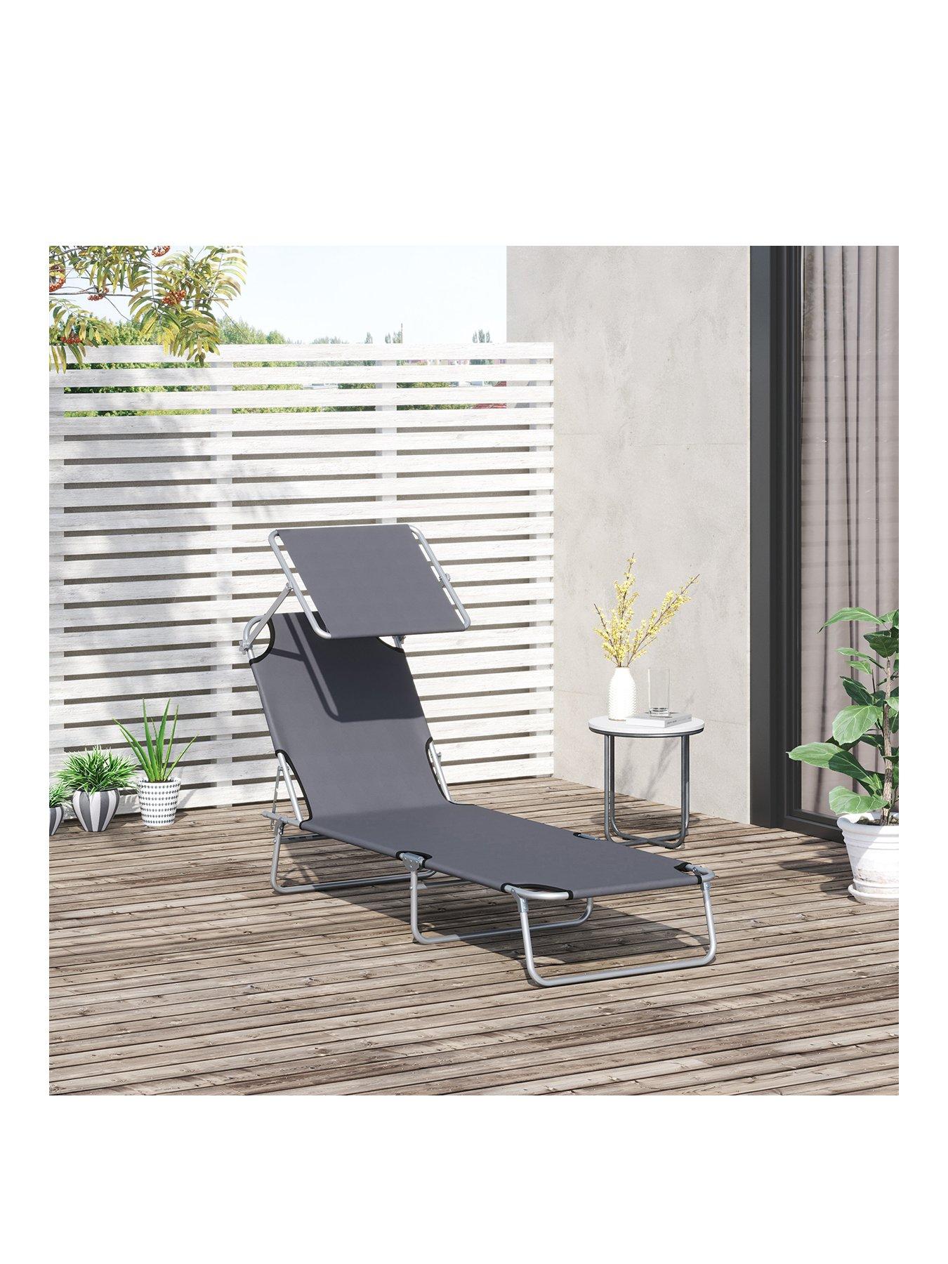 Sun Lounger Built In Visor