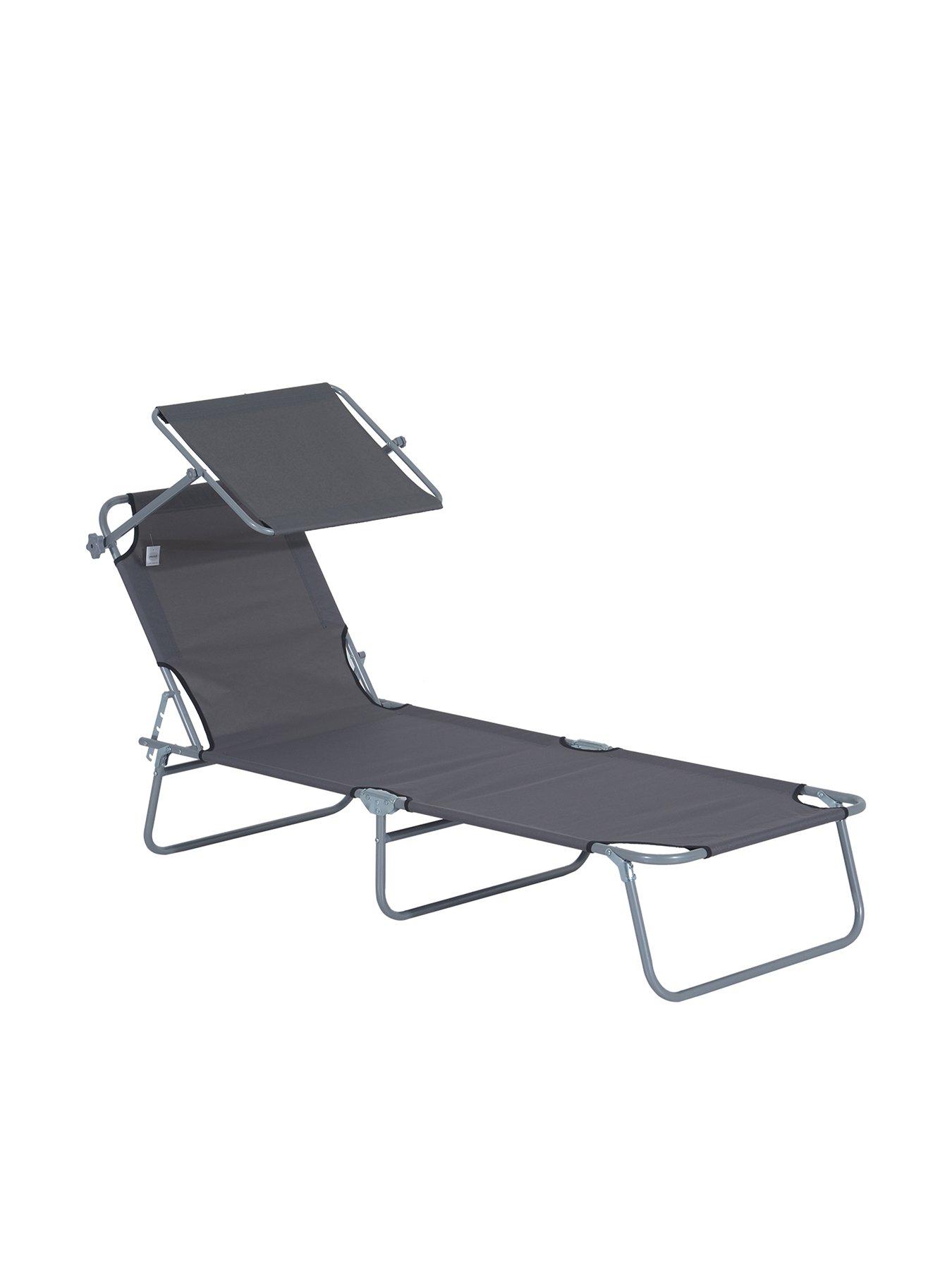 Sun Lounger Built In Visor