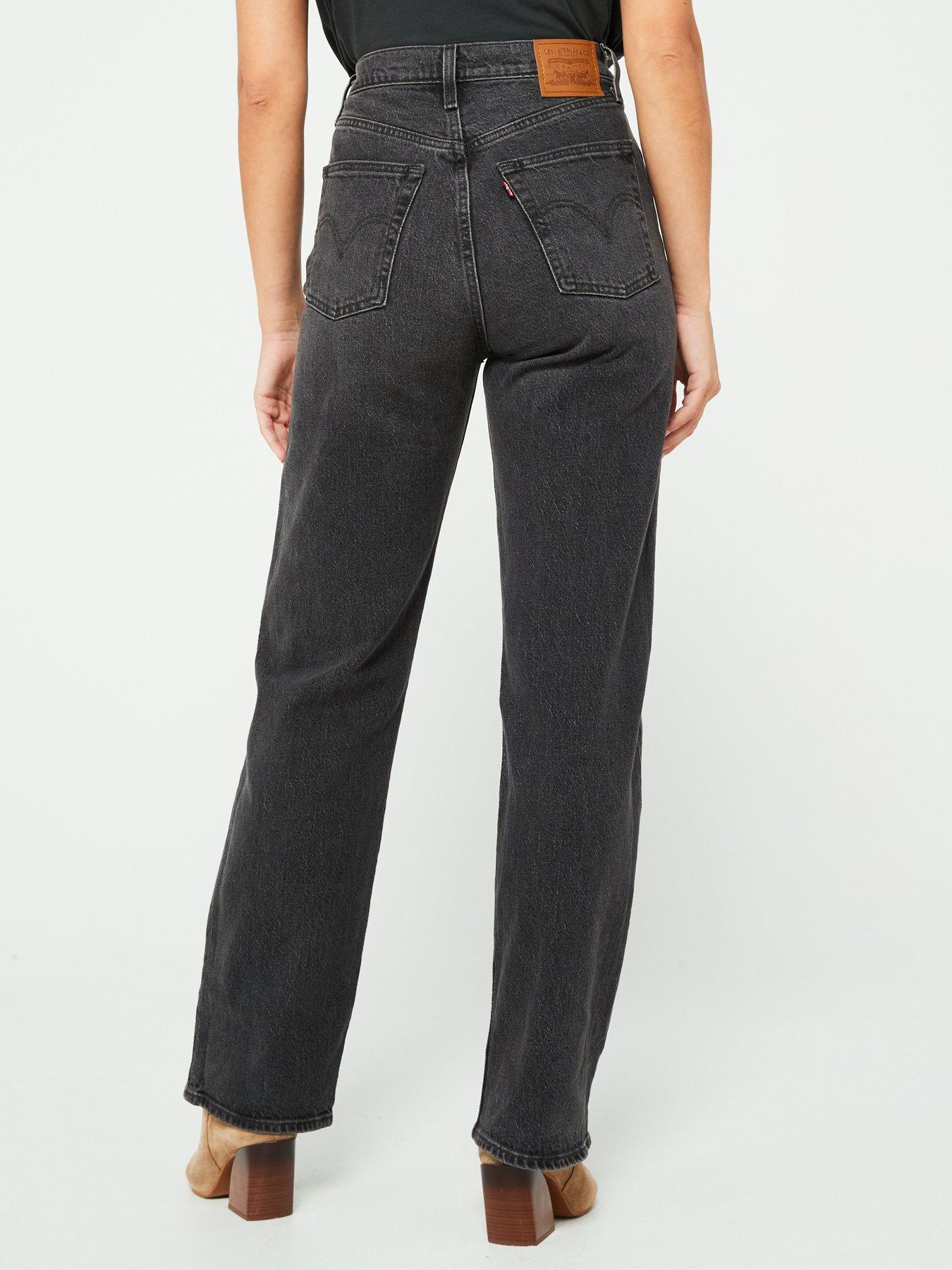 Image 2 of 5 of Levi's Ribcage Full-length Jeans - Static Noise Overload&nbsp;- Black
