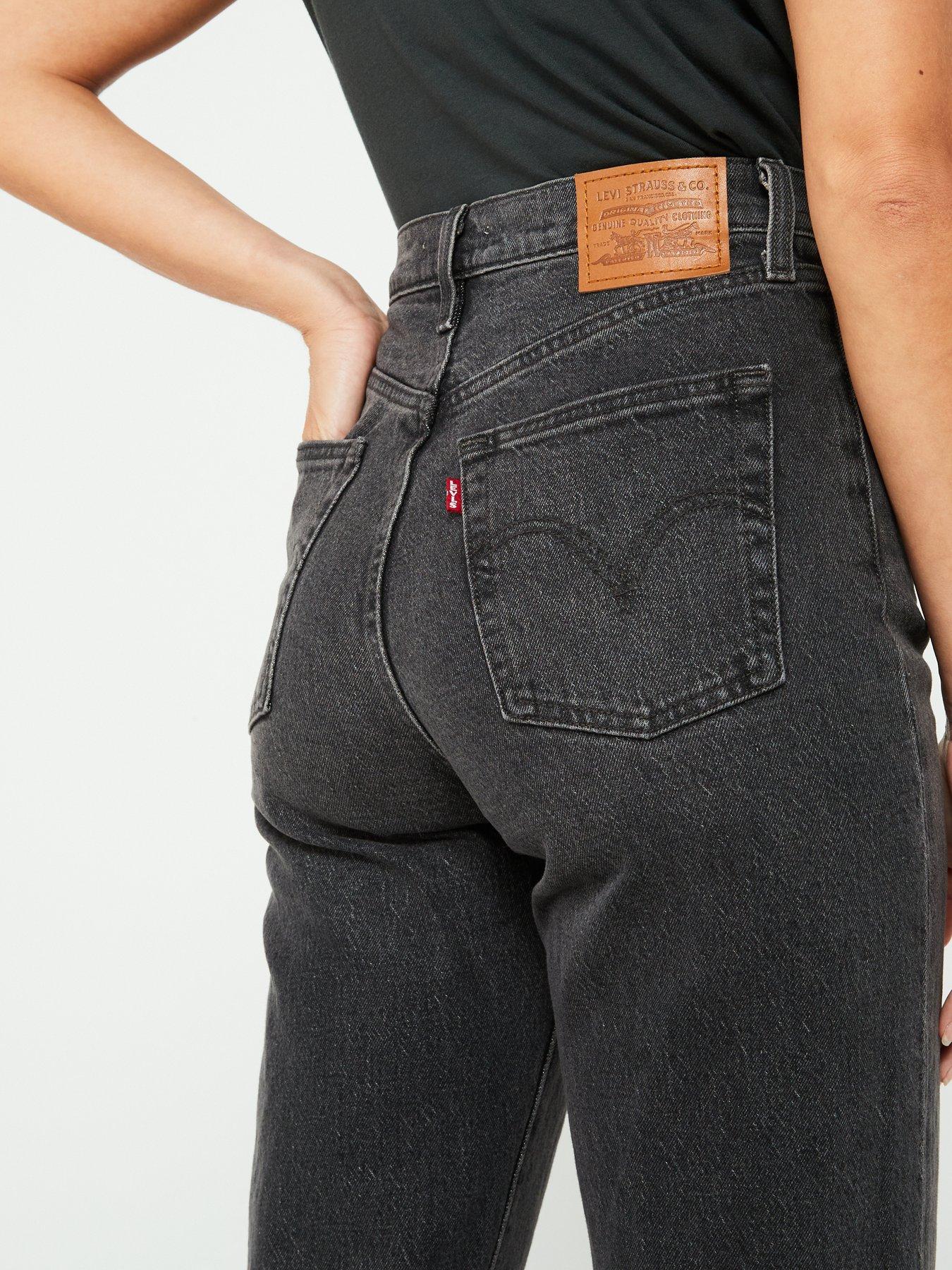Image 4 of 5 of Levi's Ribcage Full-length Jeans - Static Noise Overload&nbsp;- Black