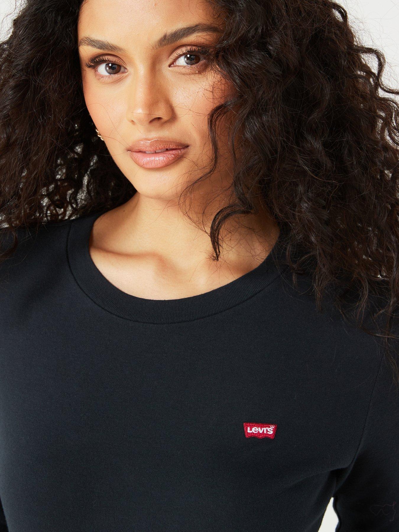  image of levis-essential-long-sleeve-t-shirt-caviar-black