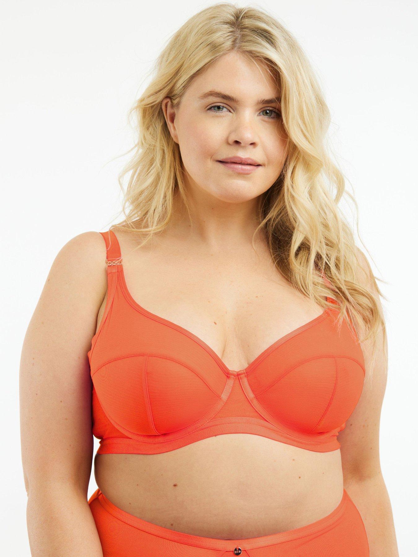 Oola Soft Mesh High Apex Bra - Orange