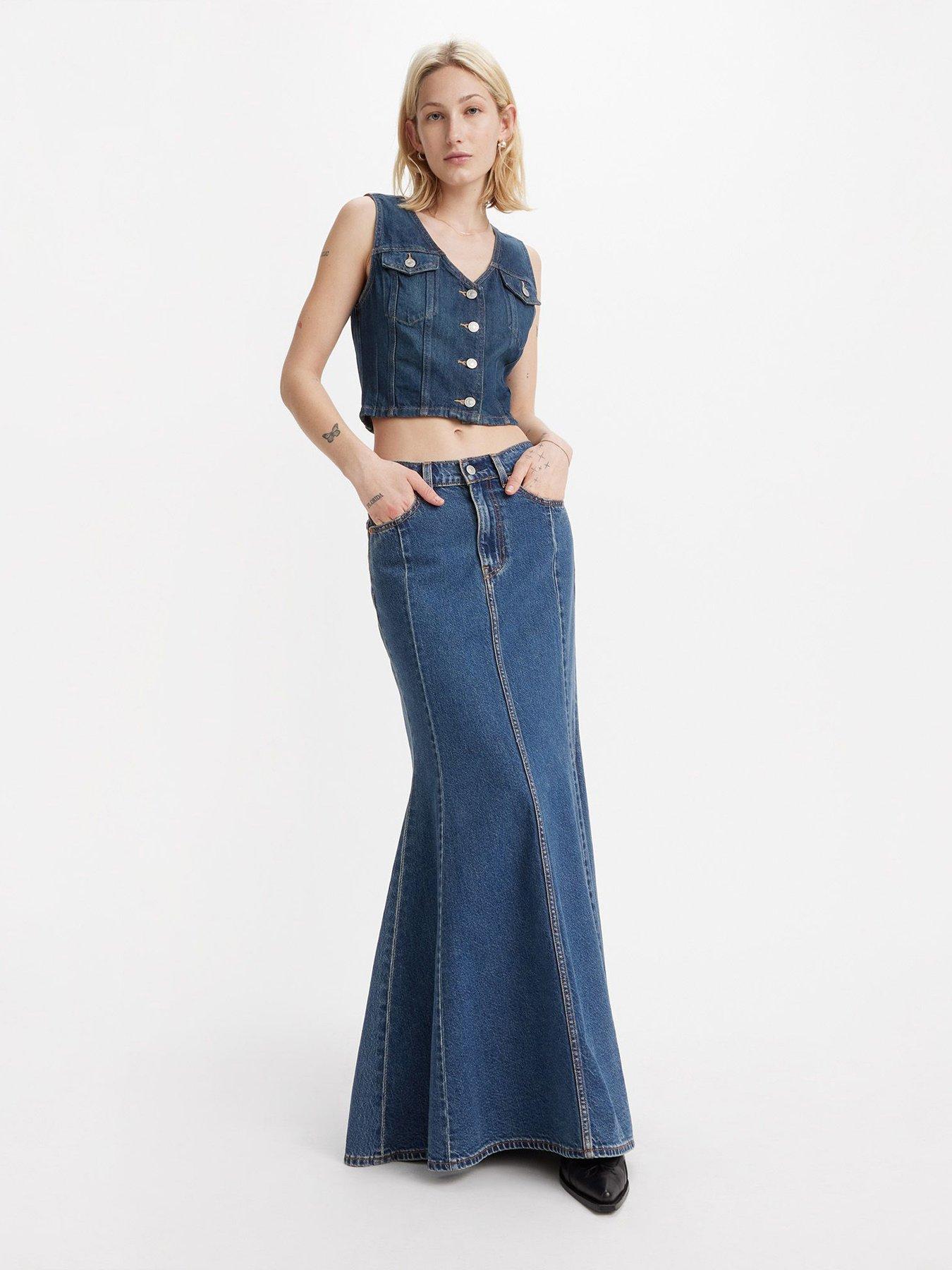 Levi's Mermaid Denim Maxi Skirt Enchantment Littlewoods