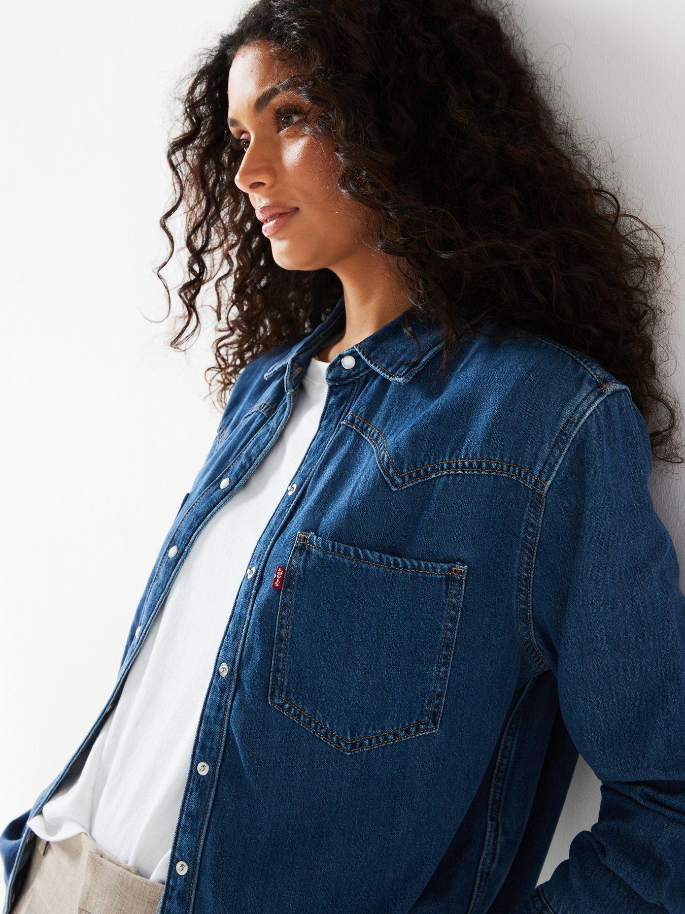 Image 4 of 6 of Levi's Teodora Western Shirt - Air Space 5&nbsp;- Blue