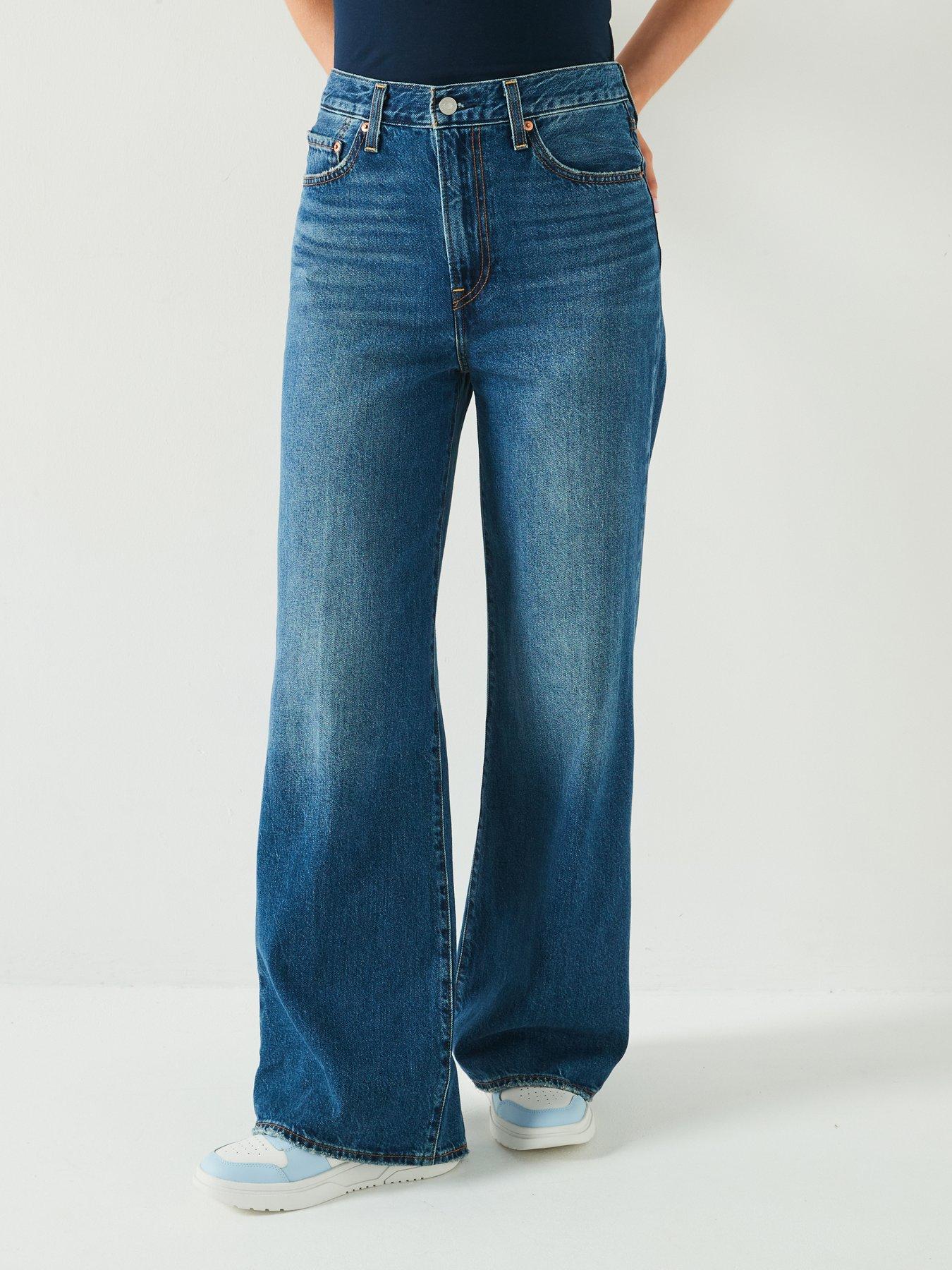 undefined Ribcage Wide Leg Jeans - Polar Perimiter Blue
