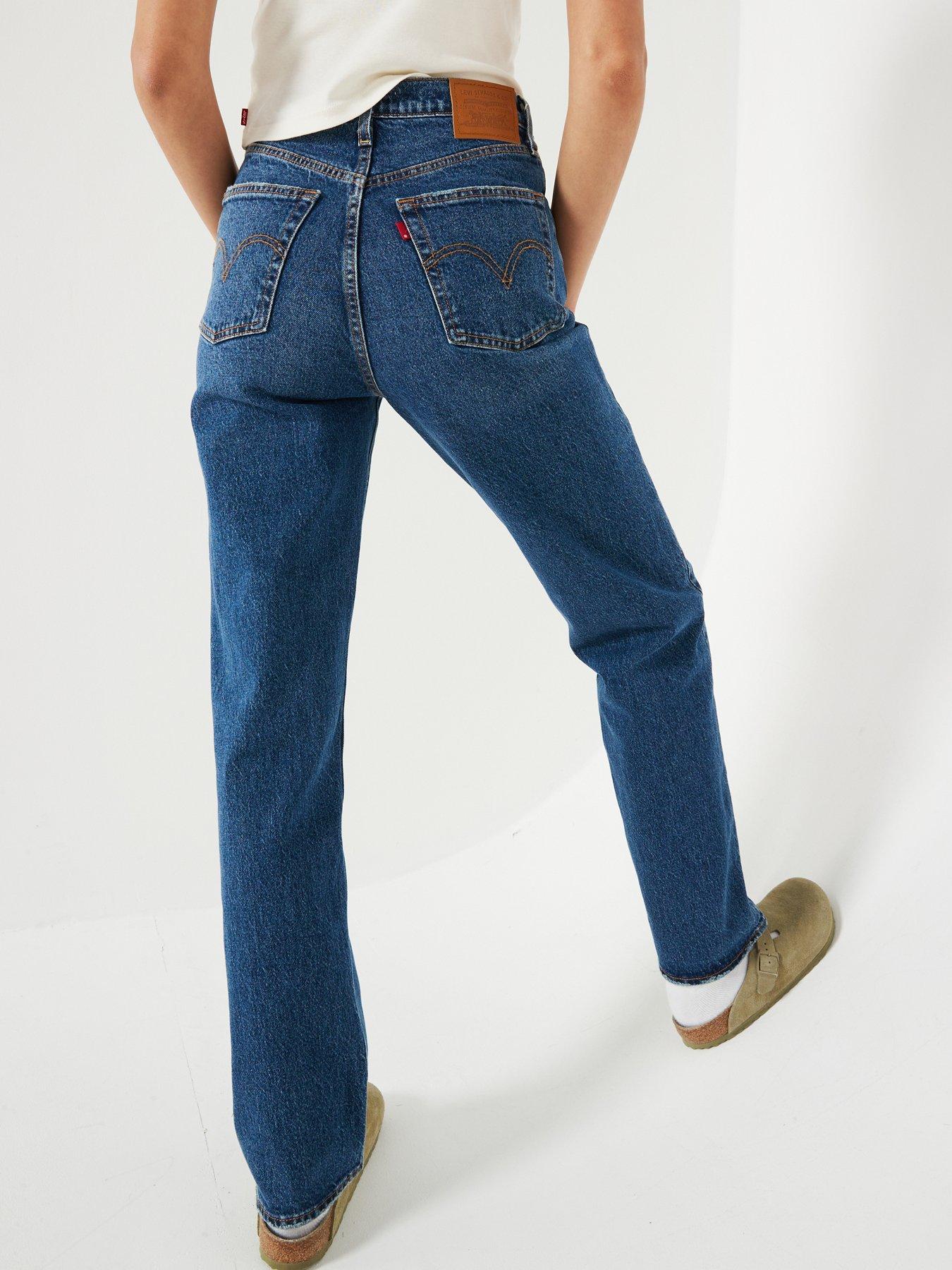  image of levis-ribcage-full-length-jeans-valley-view-blue